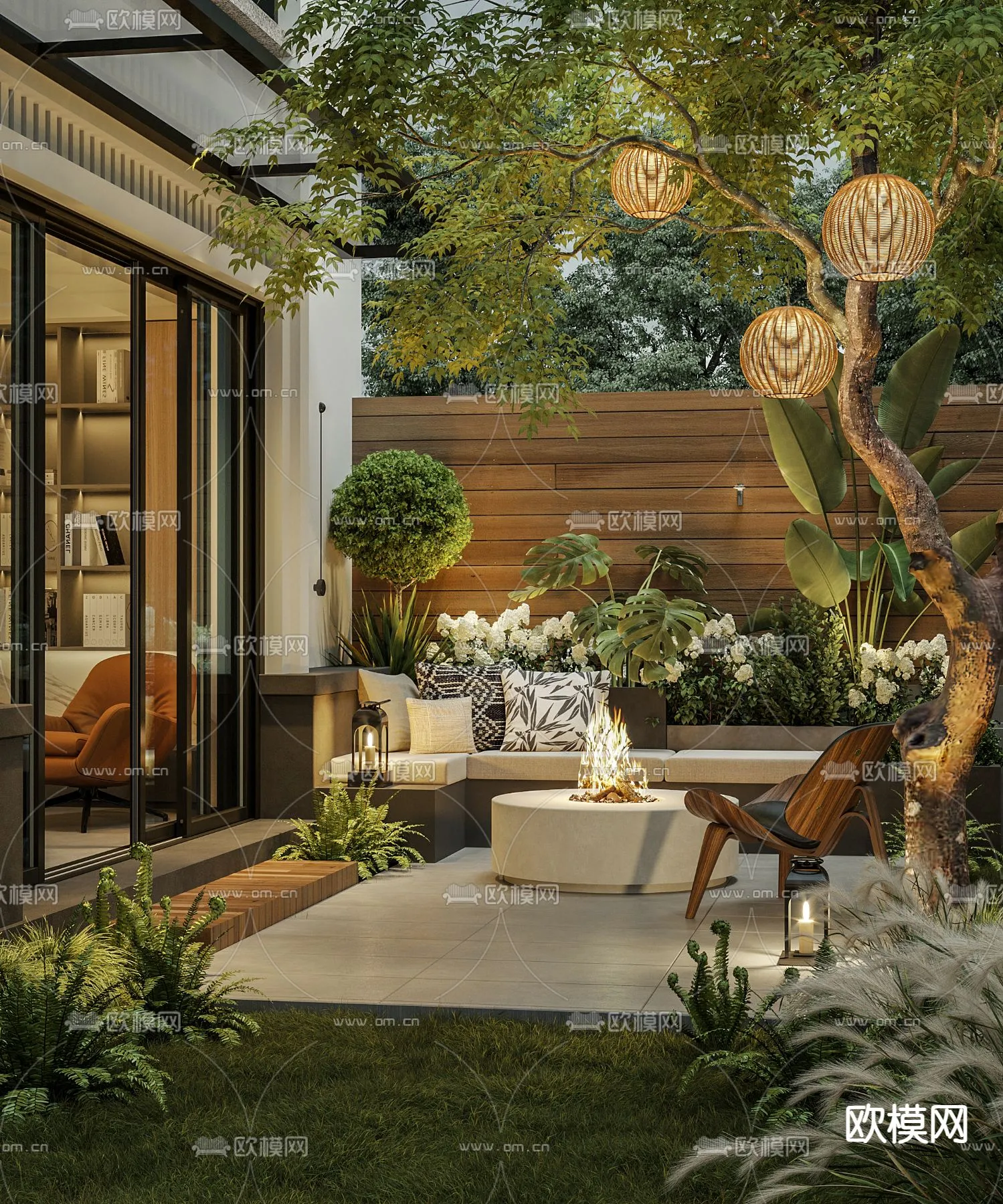 Garden - 3D Exterior Scene - 035