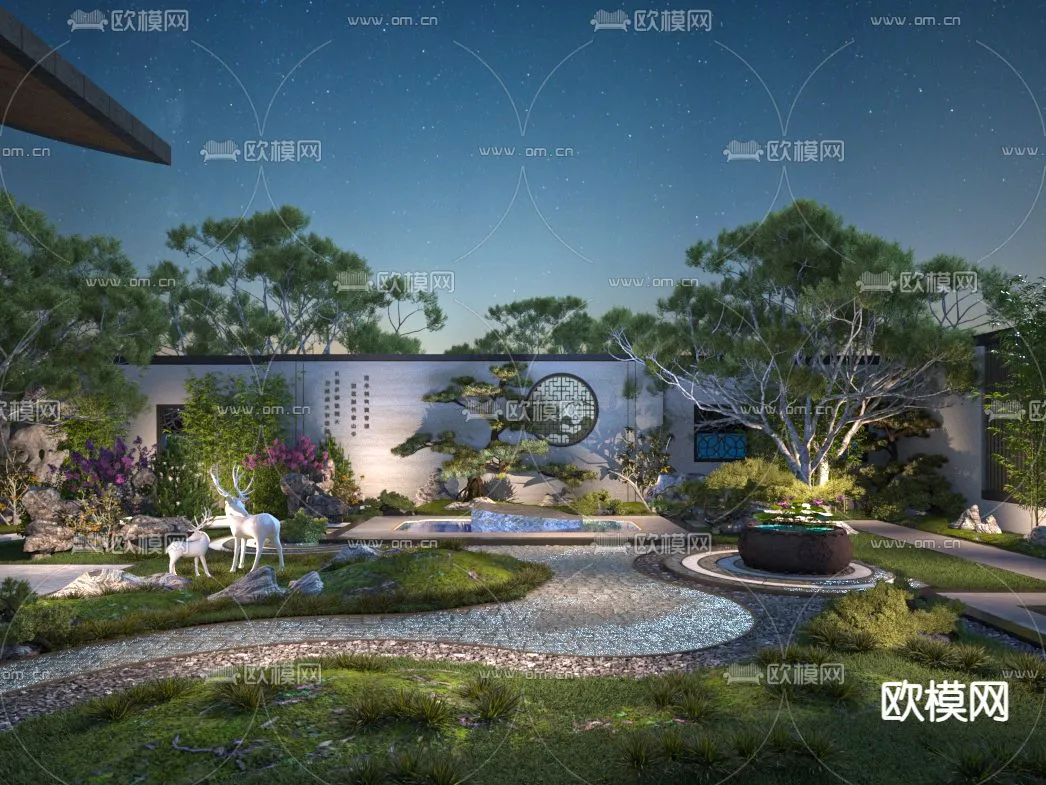 Garden - 3D Exterior Scene - 036