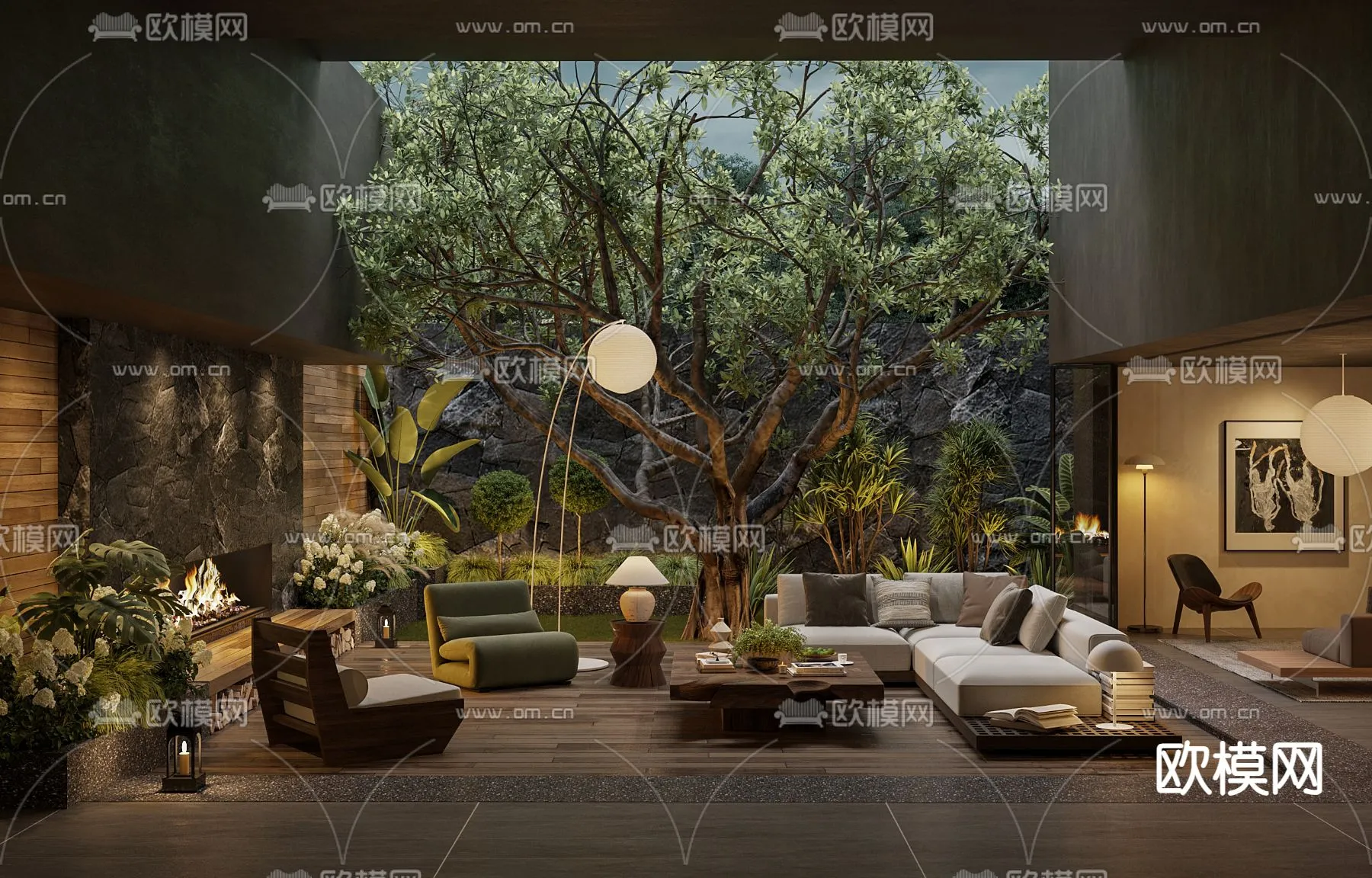 Garden - 3D Exterior Scene - 037