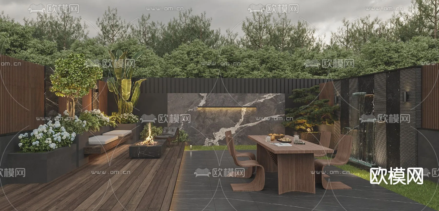 Garden - 3D Exterior Scene - 041