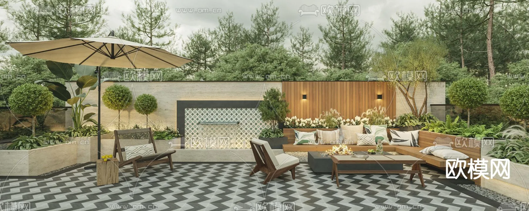 Garden - 3D Exterior Scene - 045