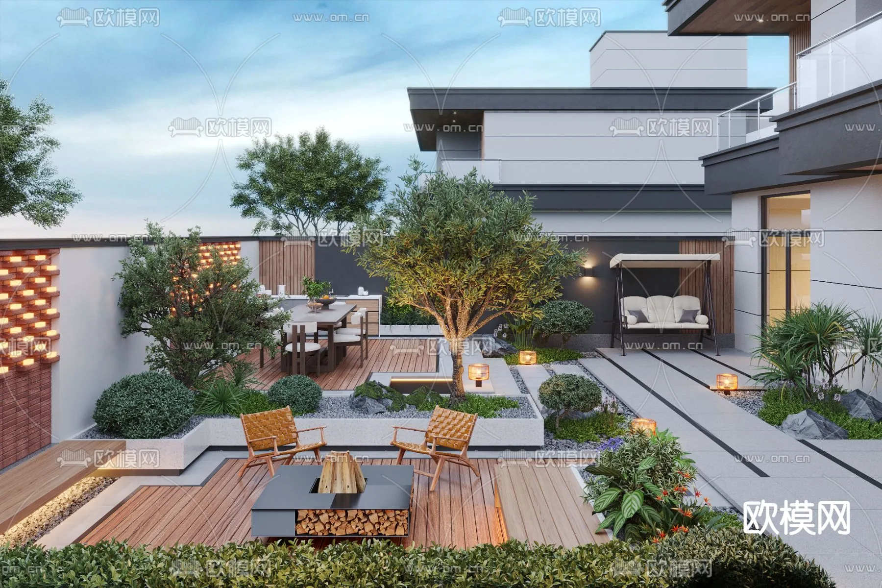 Garden - 3D Exterior Scene - 052