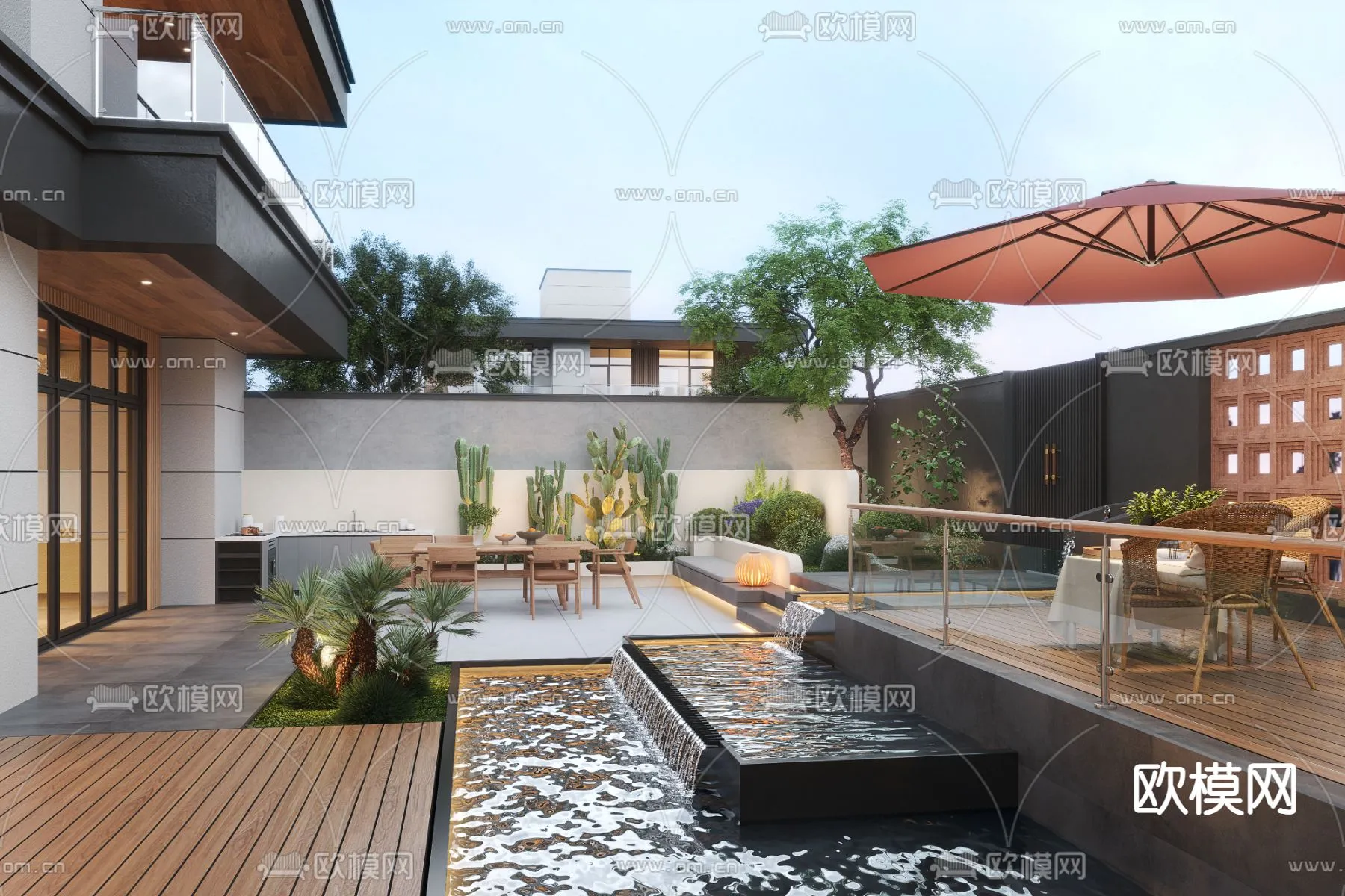 Garden - 3D Exterior Scene - 054