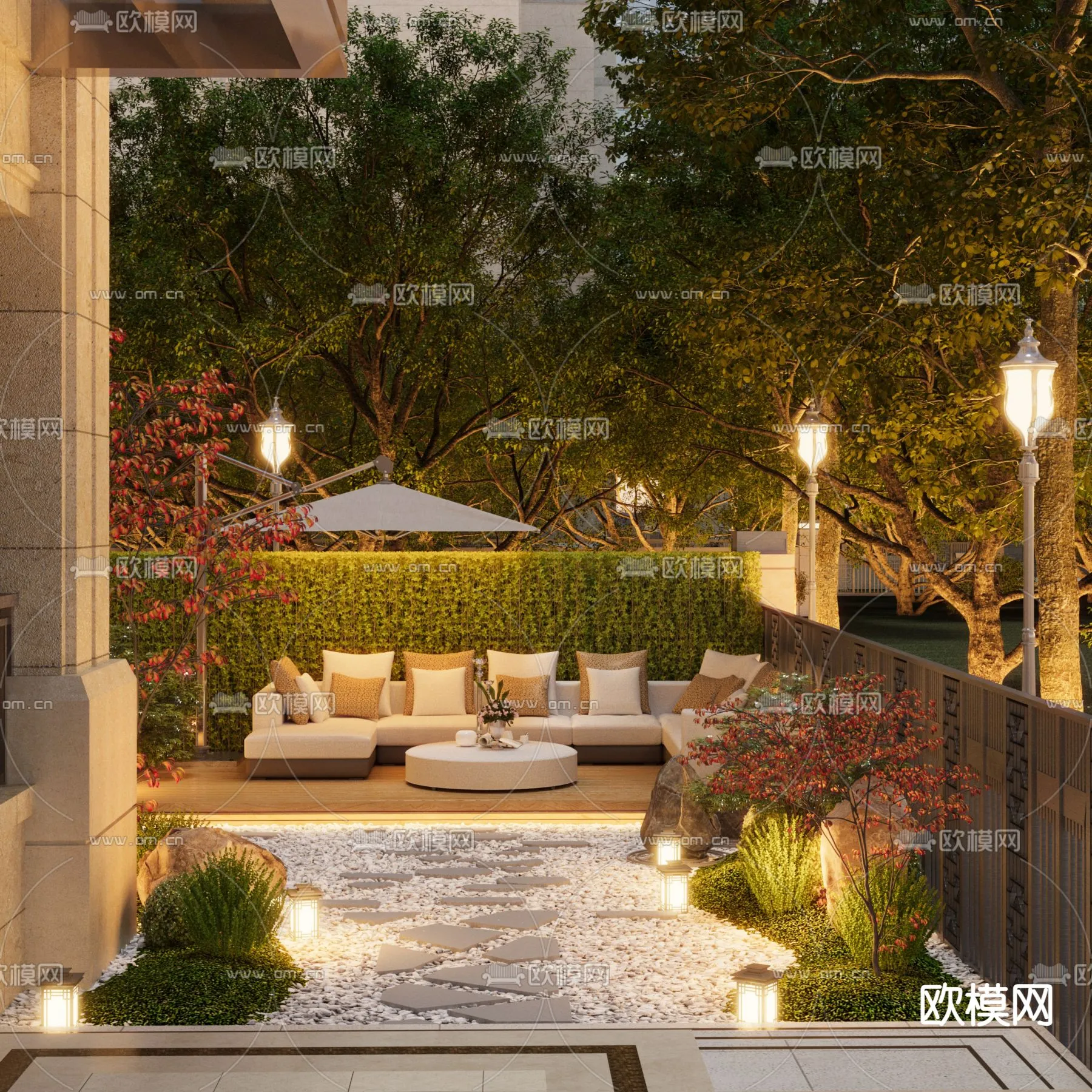 Garden - 3D Exterior Scene - 055