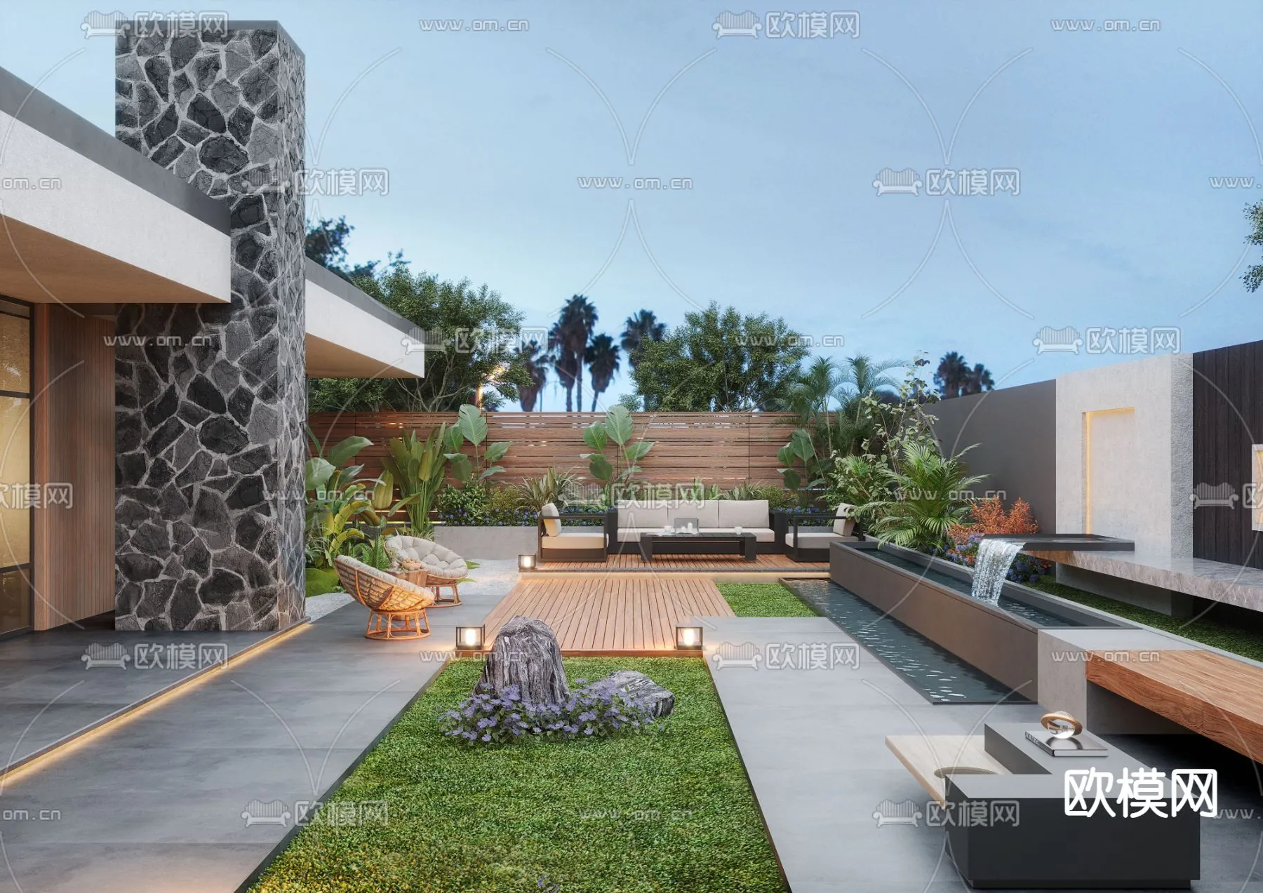 Garden - 3D Exterior Scene - 058