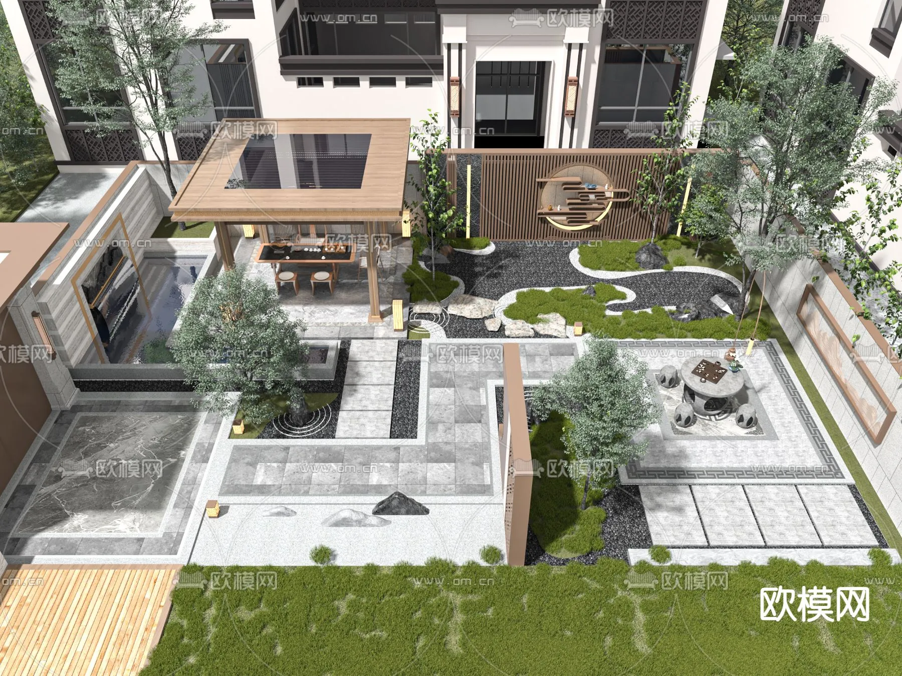 Garden - 3D Exterior Scene - 064
