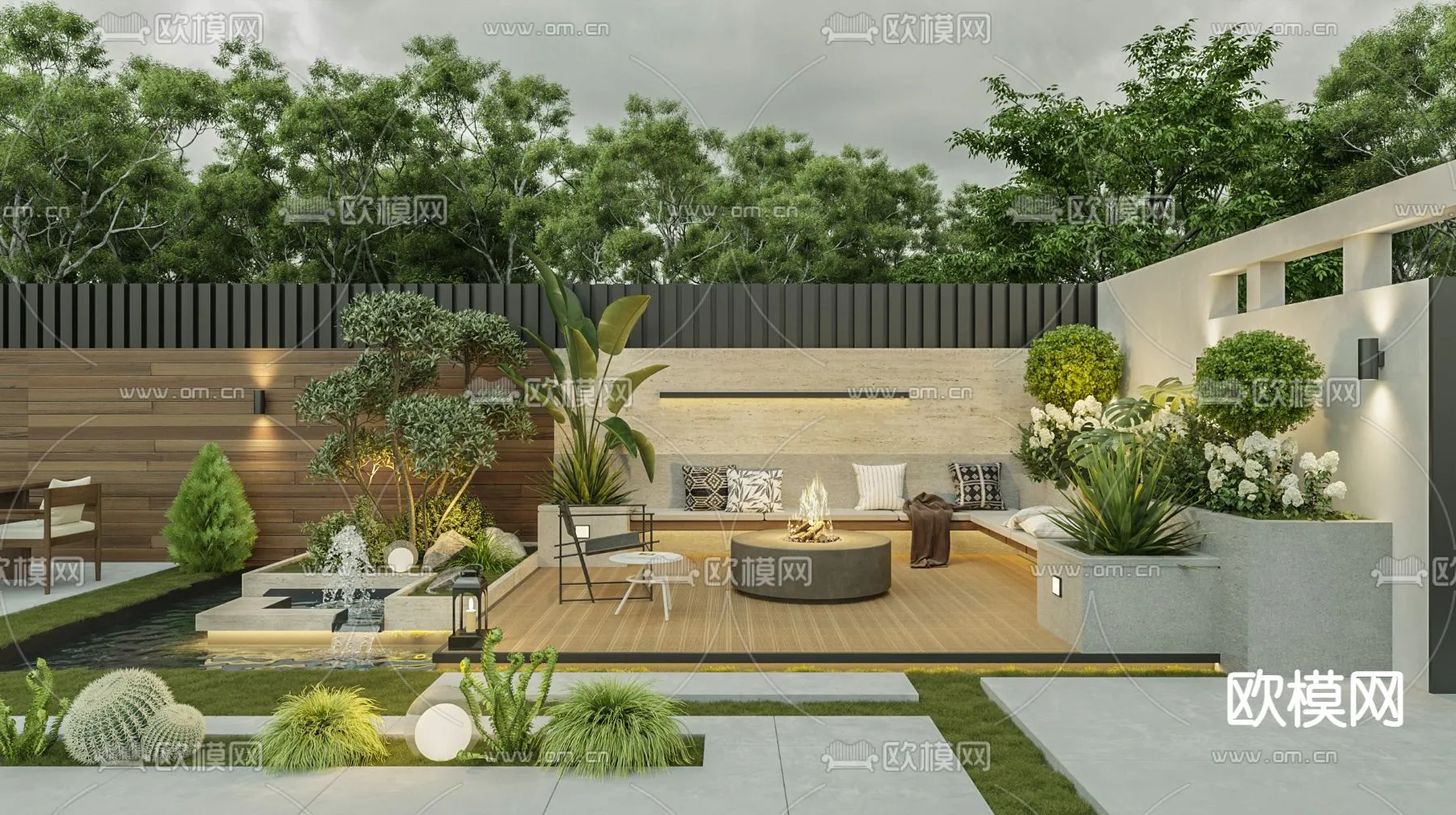 Garden - 3D Exterior Scene - 071