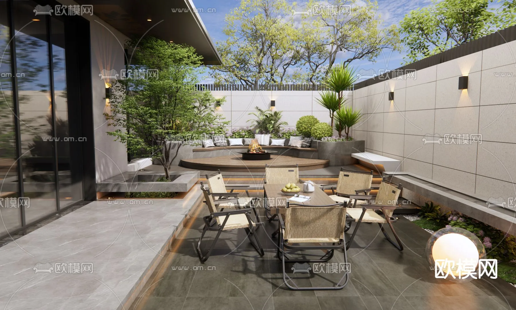 Garden - 3D Exterior Scene - 074