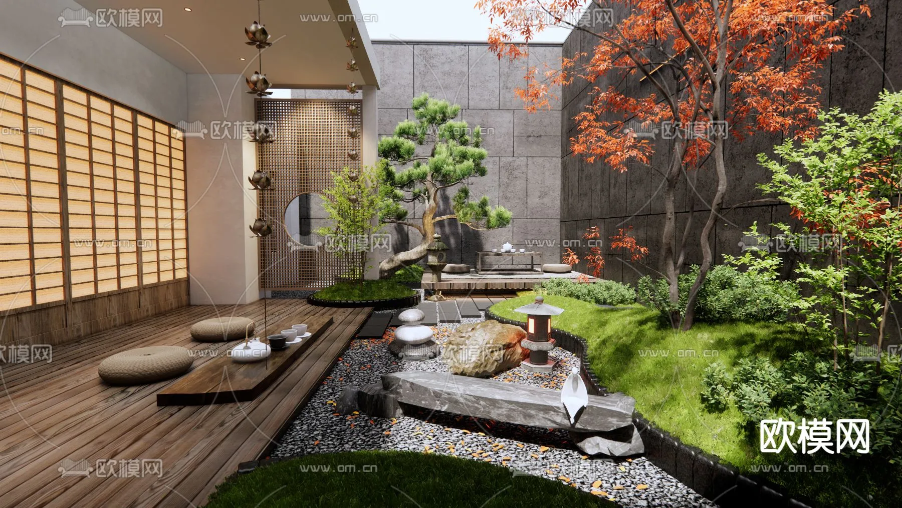 Garden - 3D Exterior Scene - 076