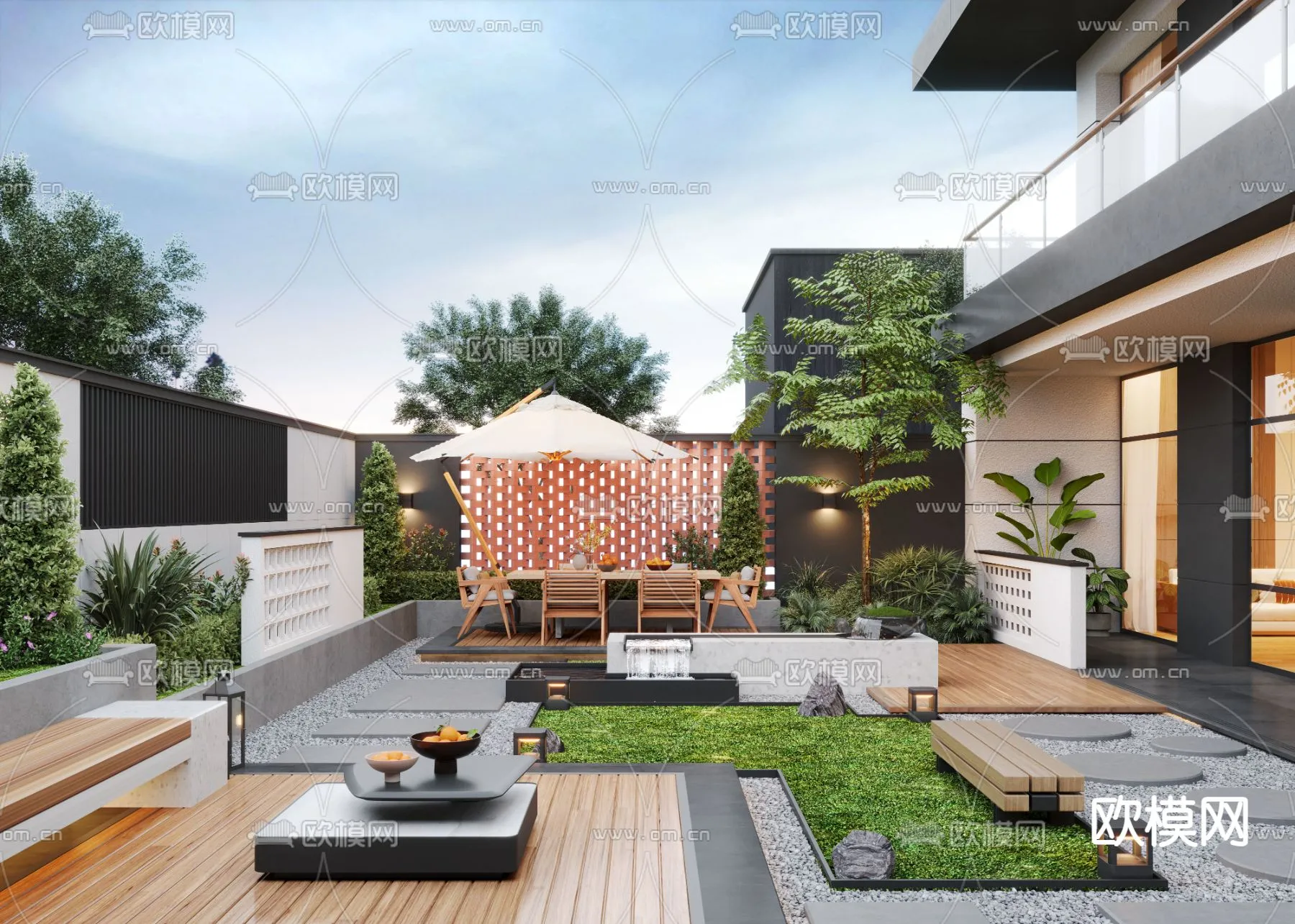 Garden - 3D Exterior Scene - 077