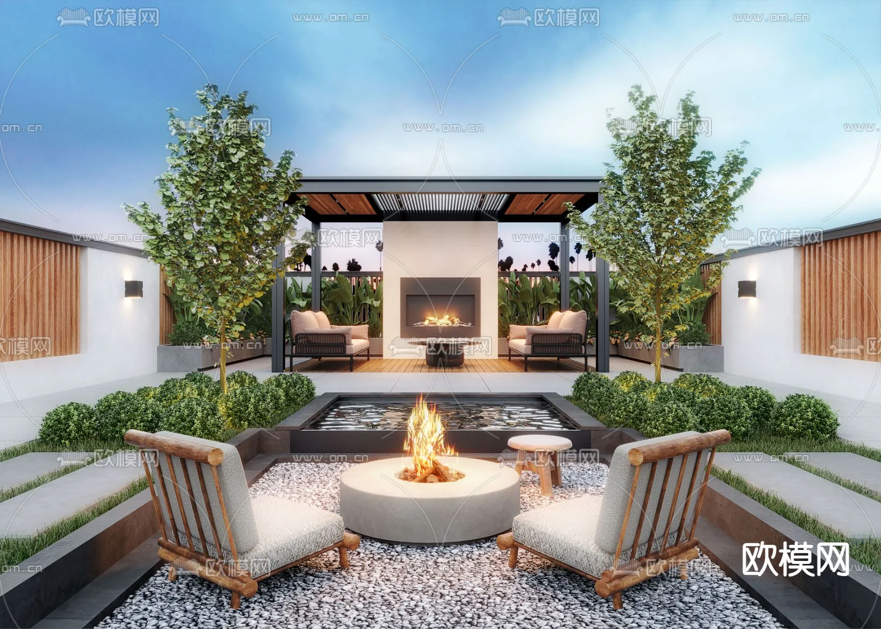 Garden - 3D Exterior Scene - 079