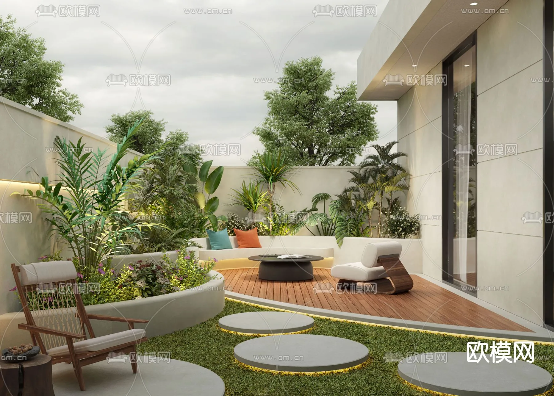 Garden - 3D Exterior Scene - 080