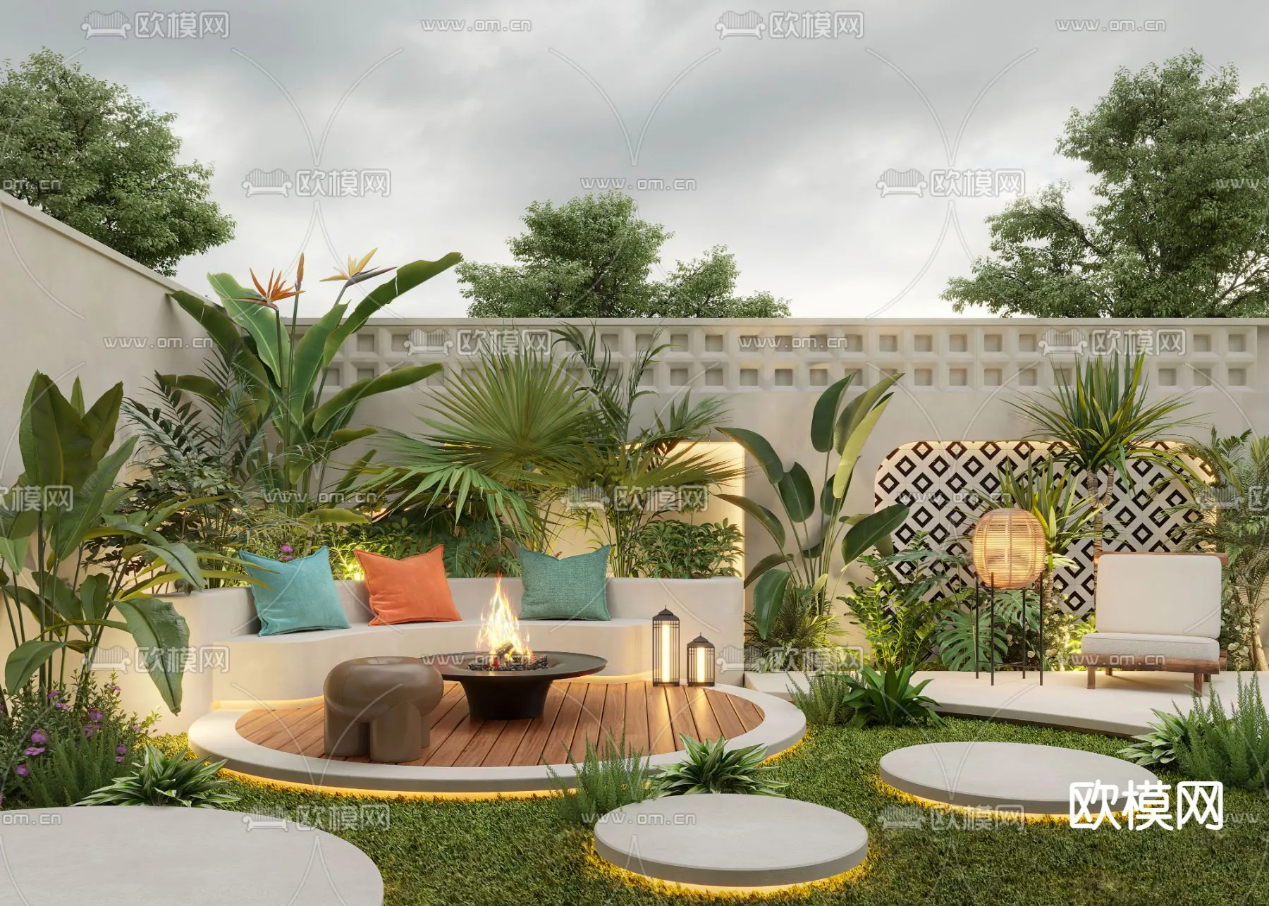 Garden - 3D Exterior Scene - 081