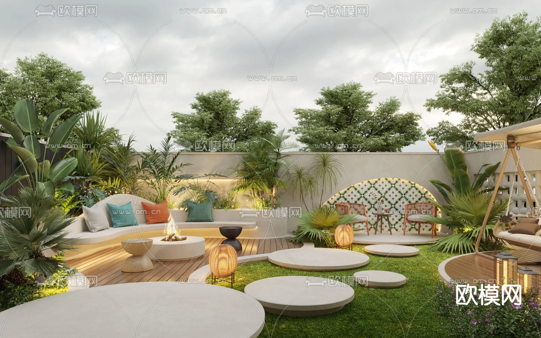 Garden - 3D Exterior Scene - 082