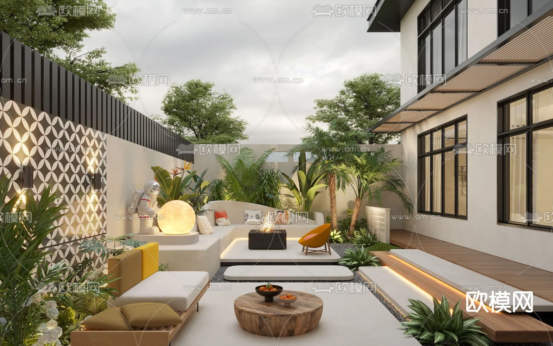Garden - 3D Exterior Scene - 083
