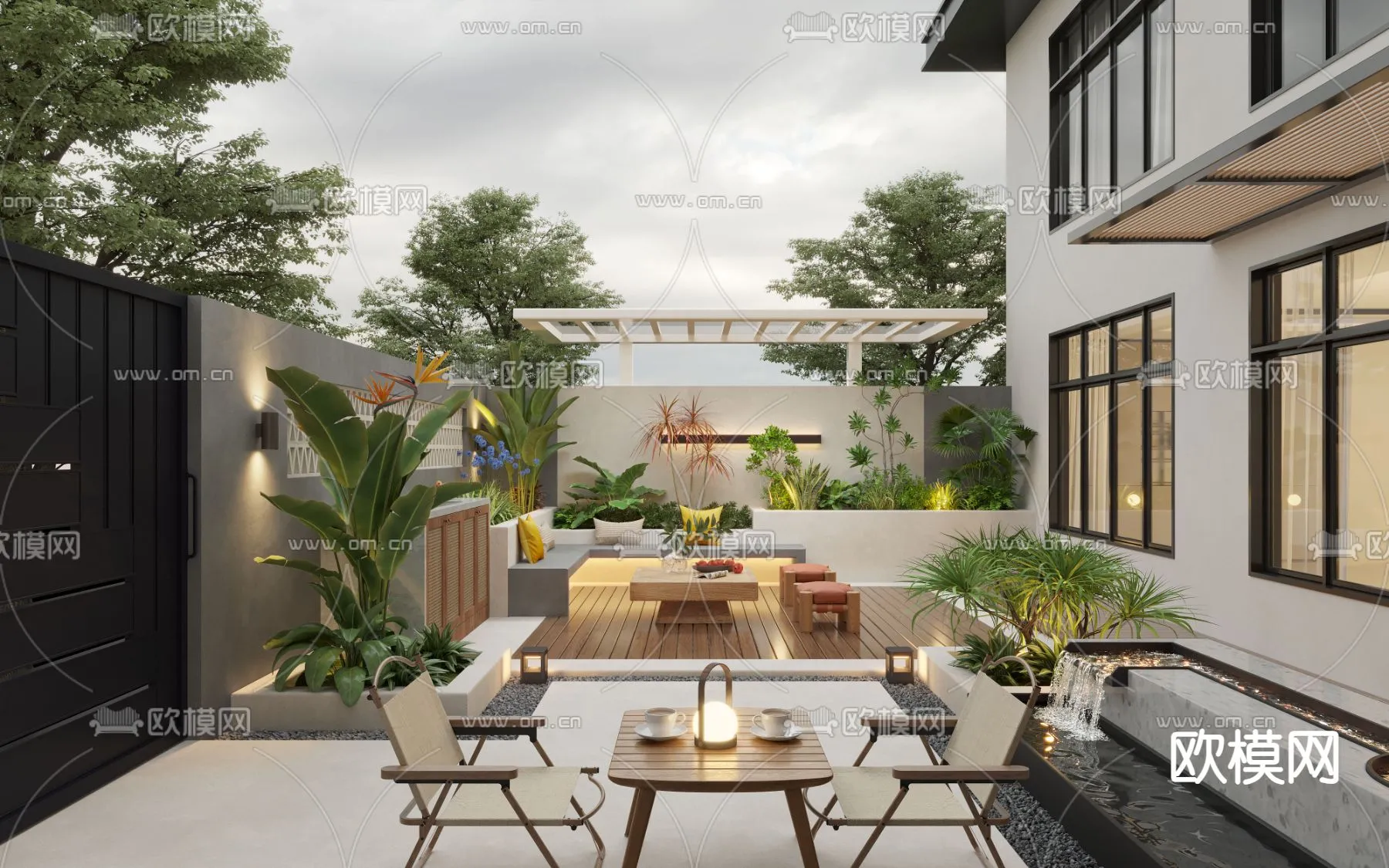 Garden - 3D Exterior Scene - 084