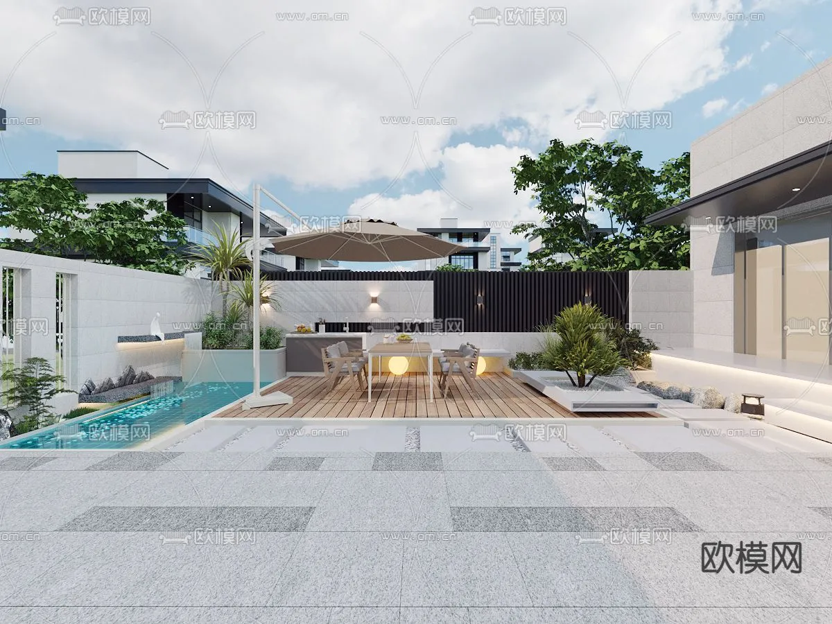Garden - 3D Exterior Scene - 085