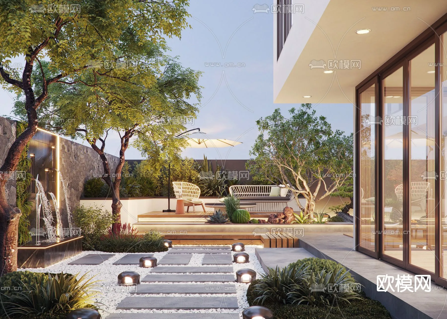 Garden - 3D Exterior Scene - 086