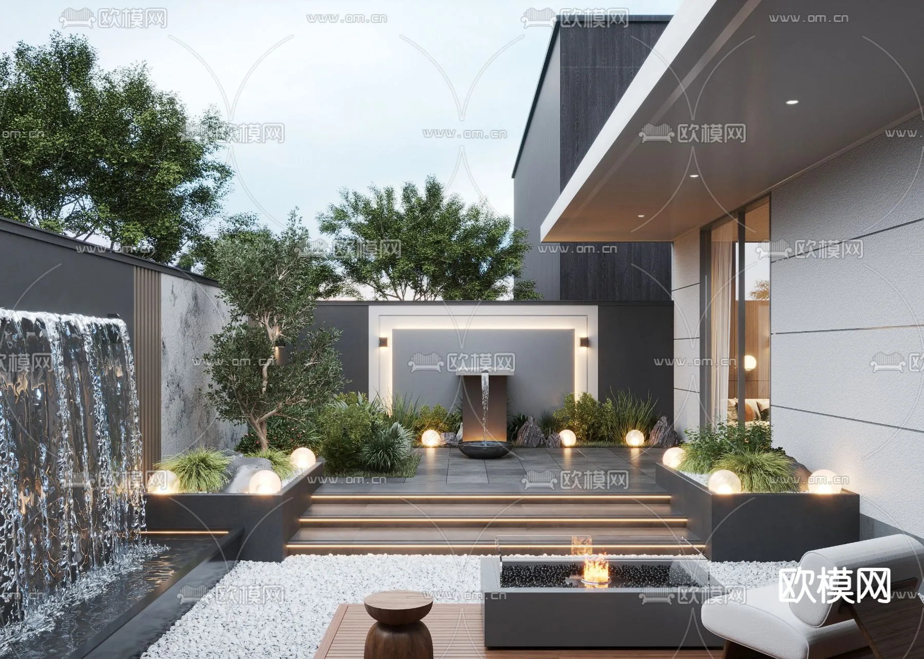 Garden - 3D Exterior Scene - 088