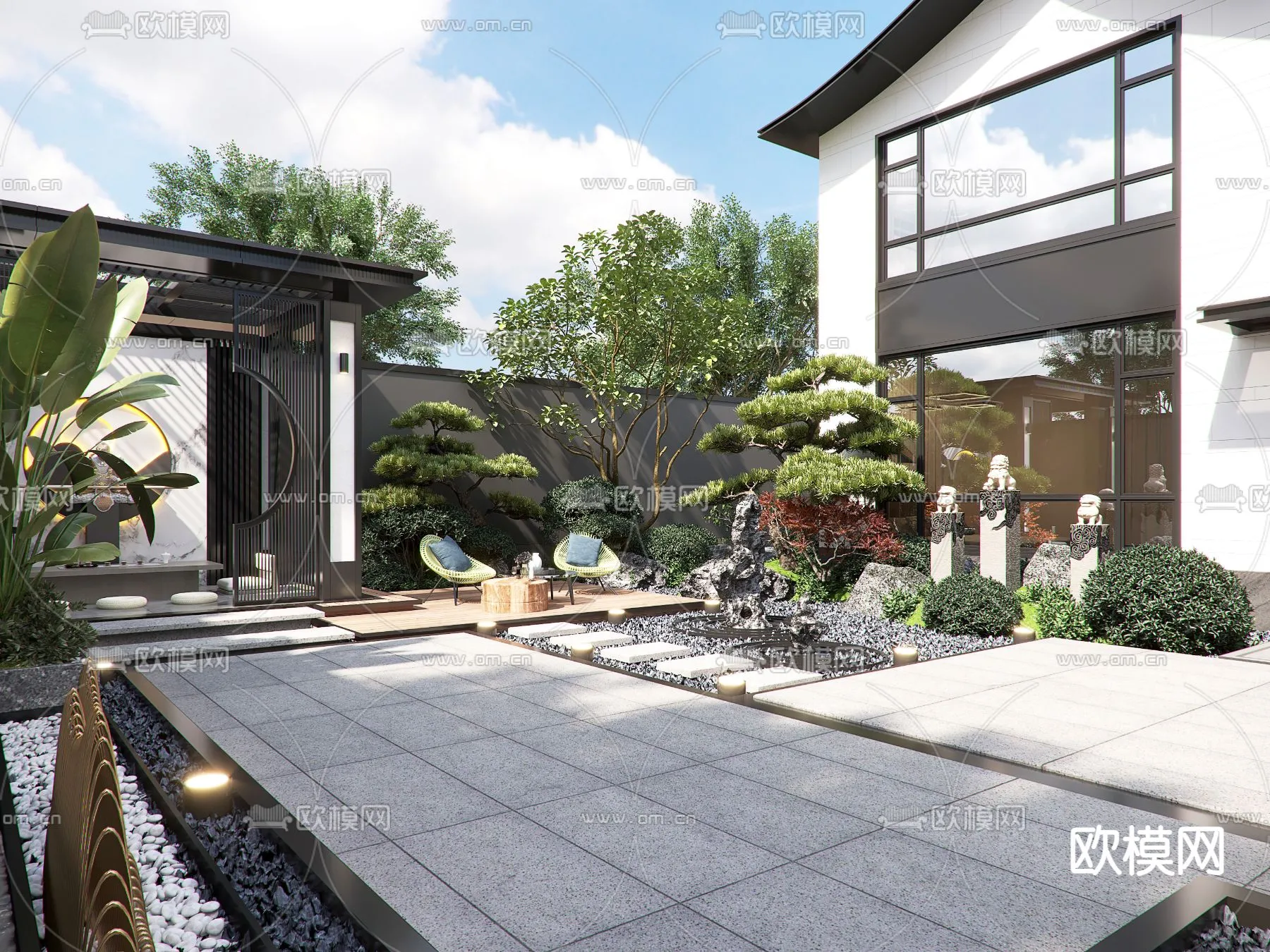Garden - 3D Exterior Scene - 090