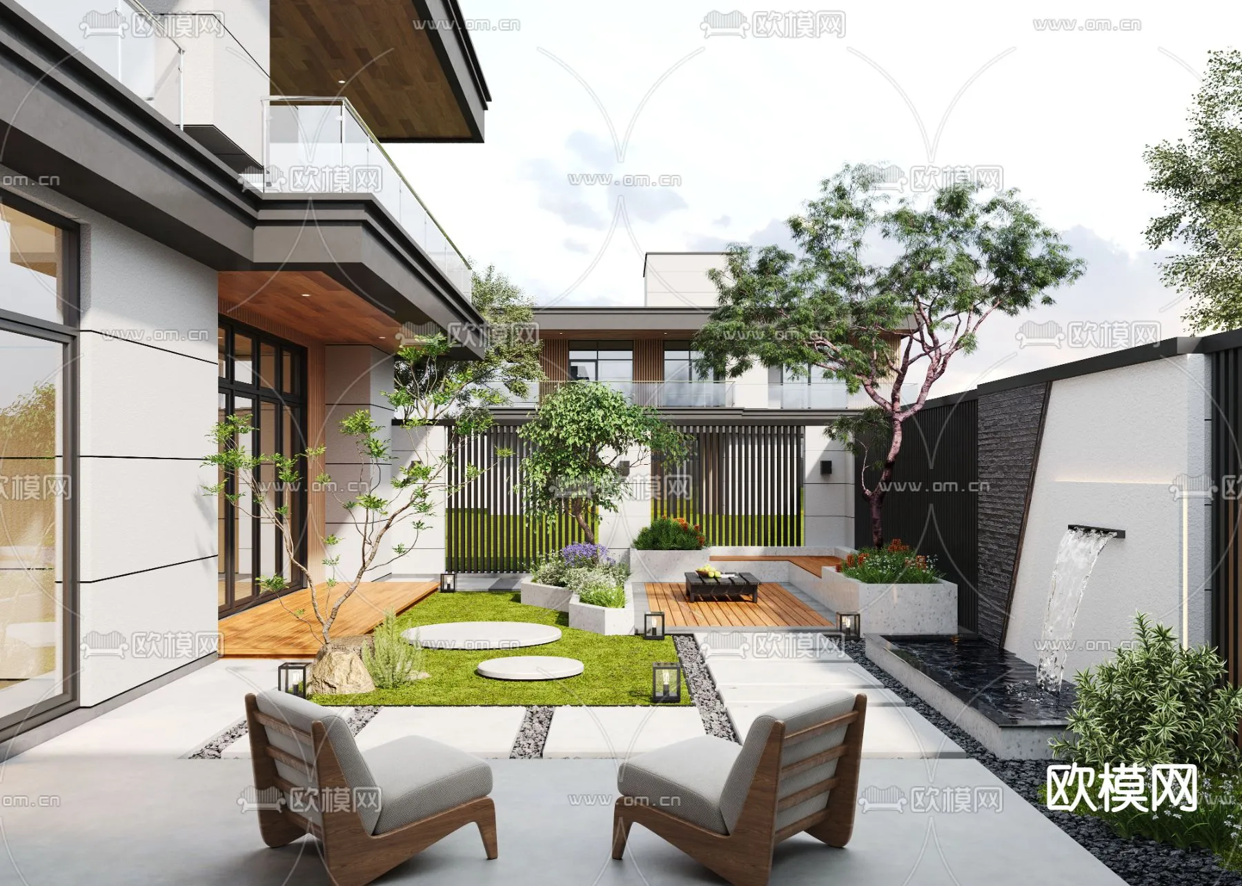 Garden - 3D Exterior Scene - 094