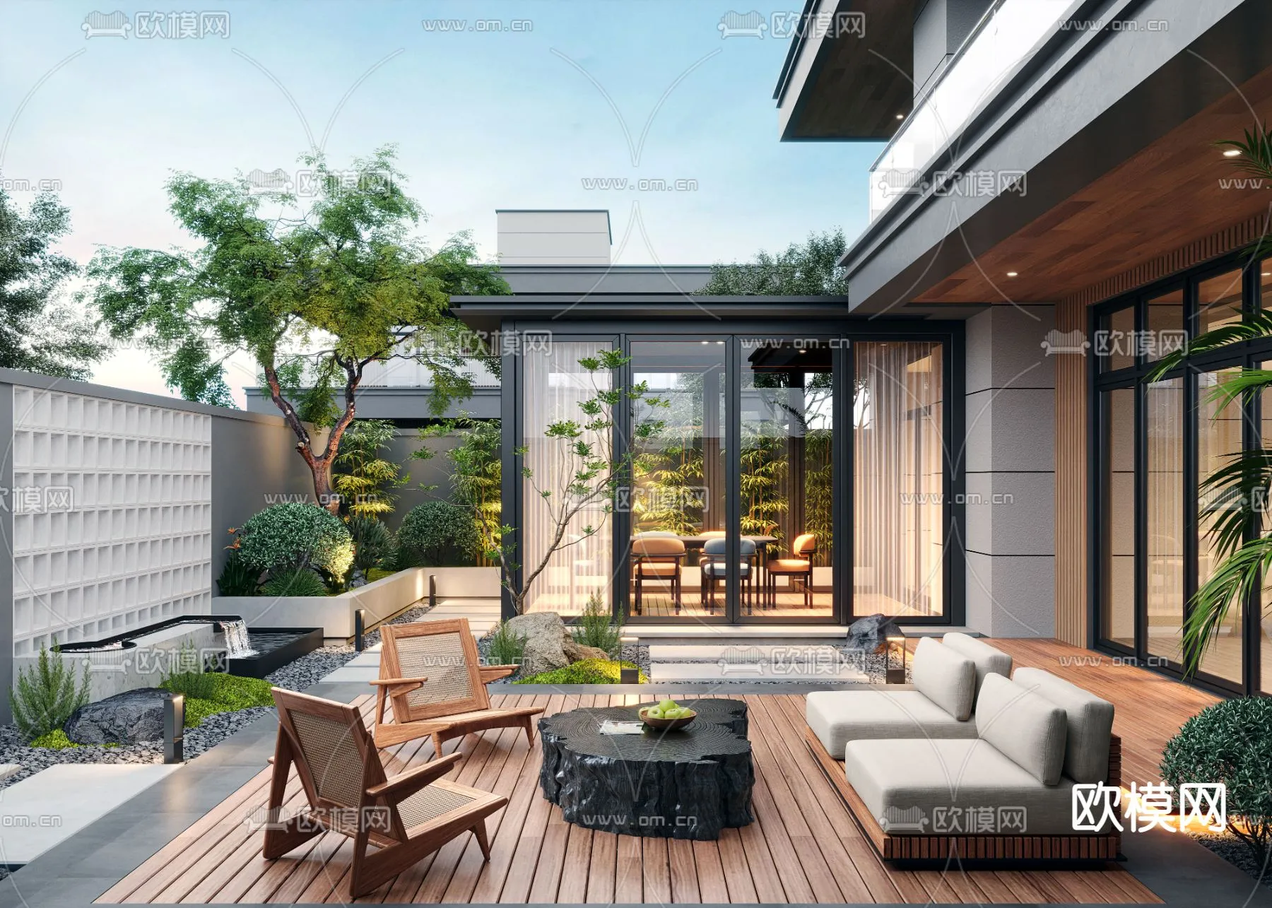 Garden - 3D Exterior Scene - 095