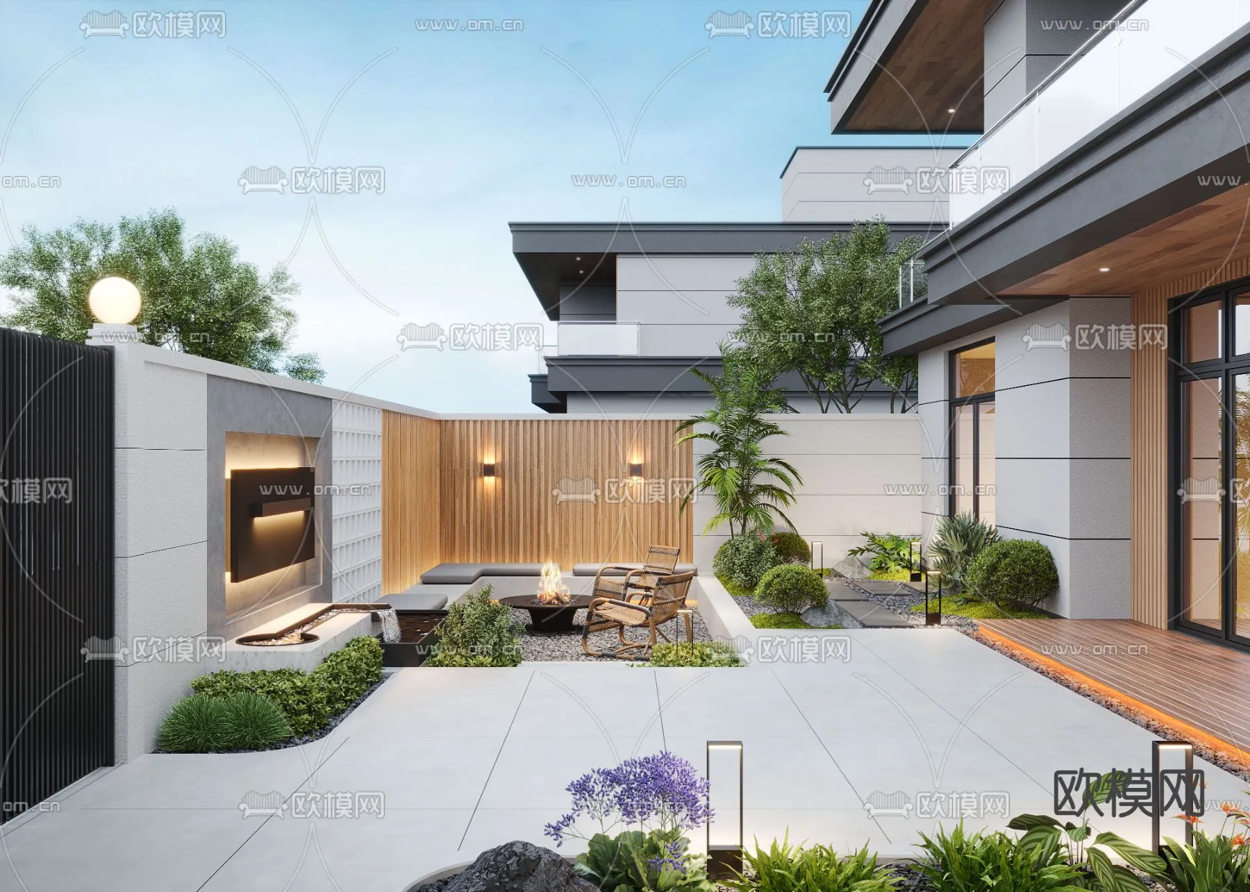 Garden - 3D Exterior Scene - 096