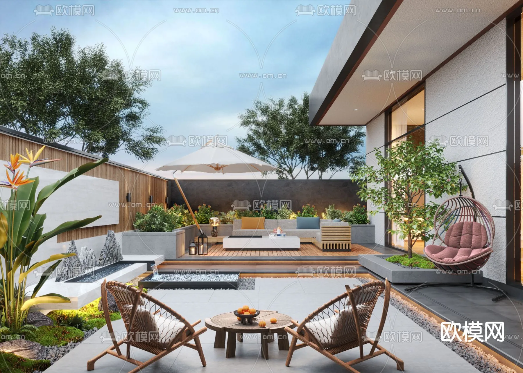 Garden - 3D Exterior Scene - 102