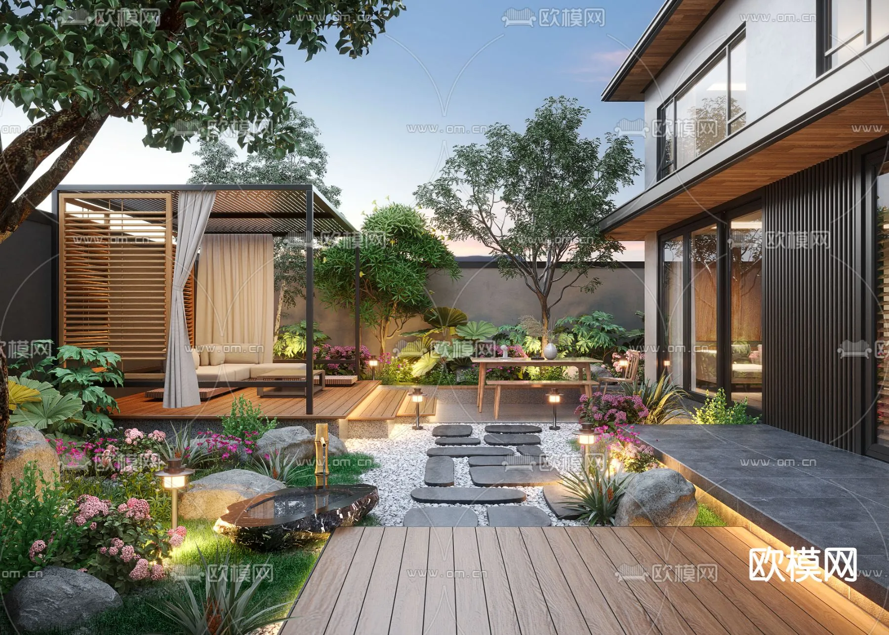 Garden - 3D Exterior Scene - 106