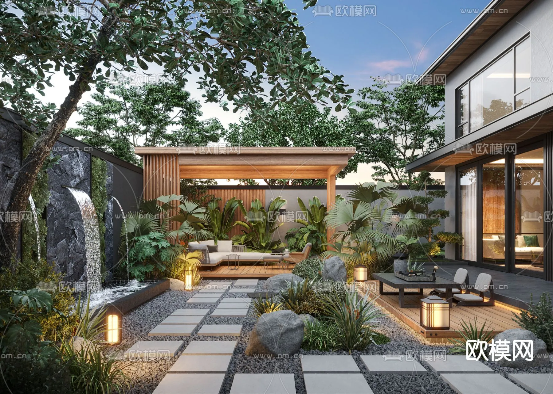 Garden - 3D Exterior Scene - 107