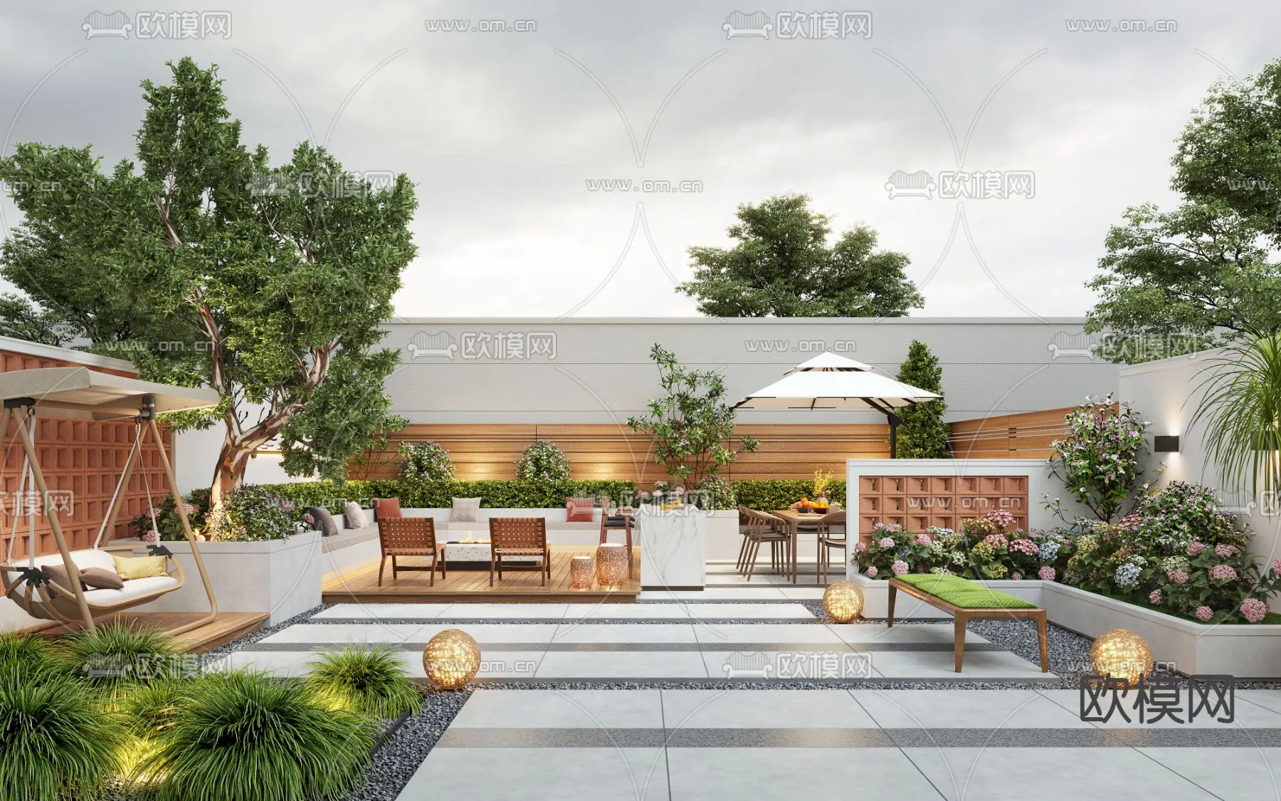 Garden - 3D Exterior Scene - 112