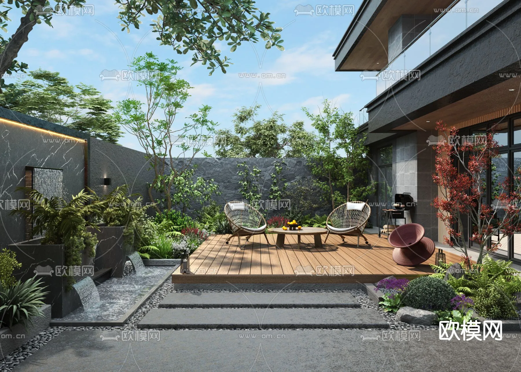 Garden - 3D Exterior Scene - 117