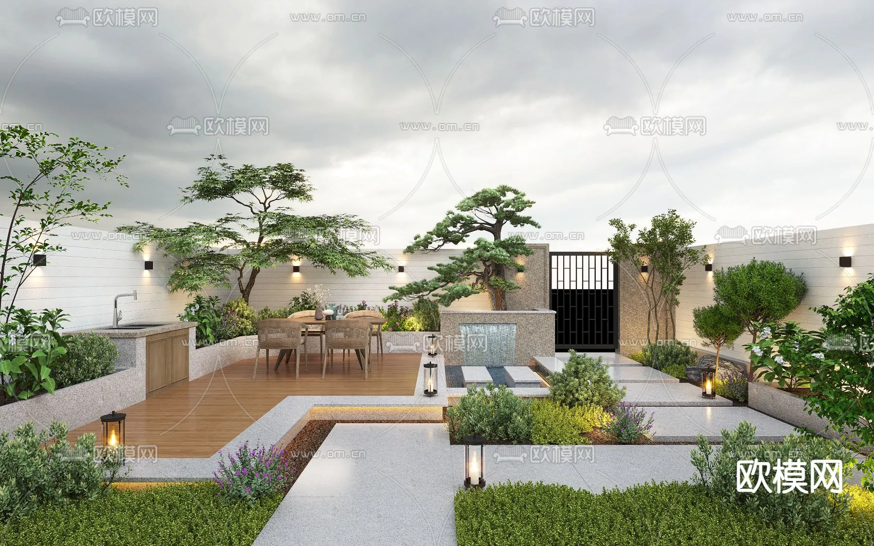 Garden - 3D Exterior Scene - 120