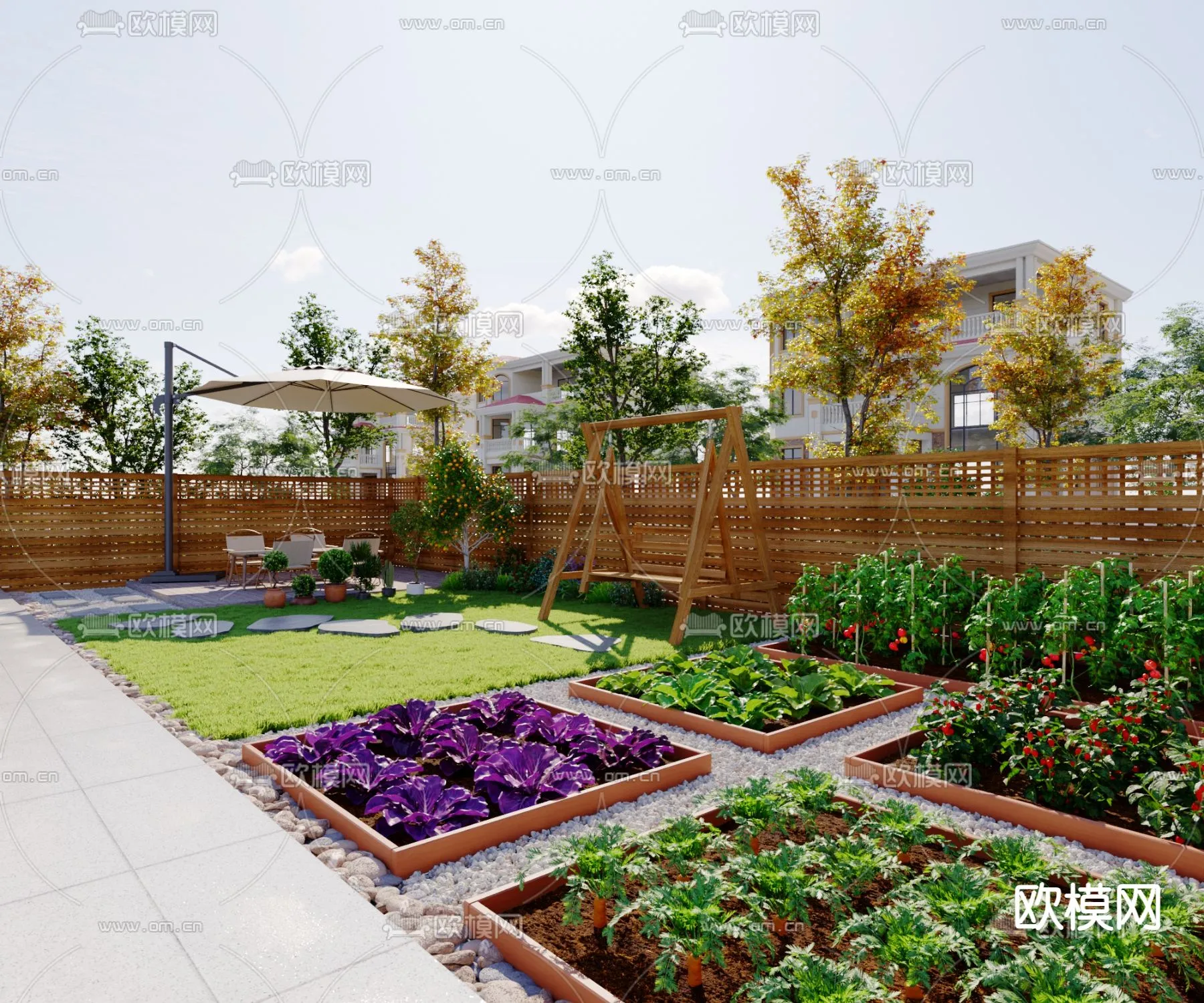 Garden - 3D Exterior Scene - 125