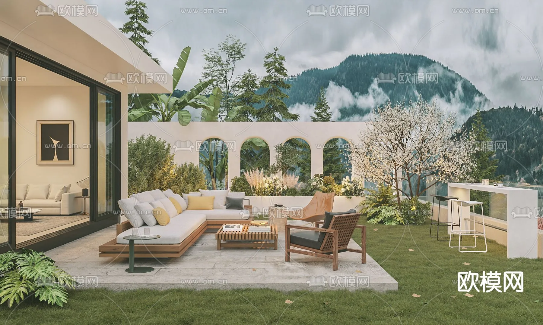 Garden - 3D Exterior Scene - 126