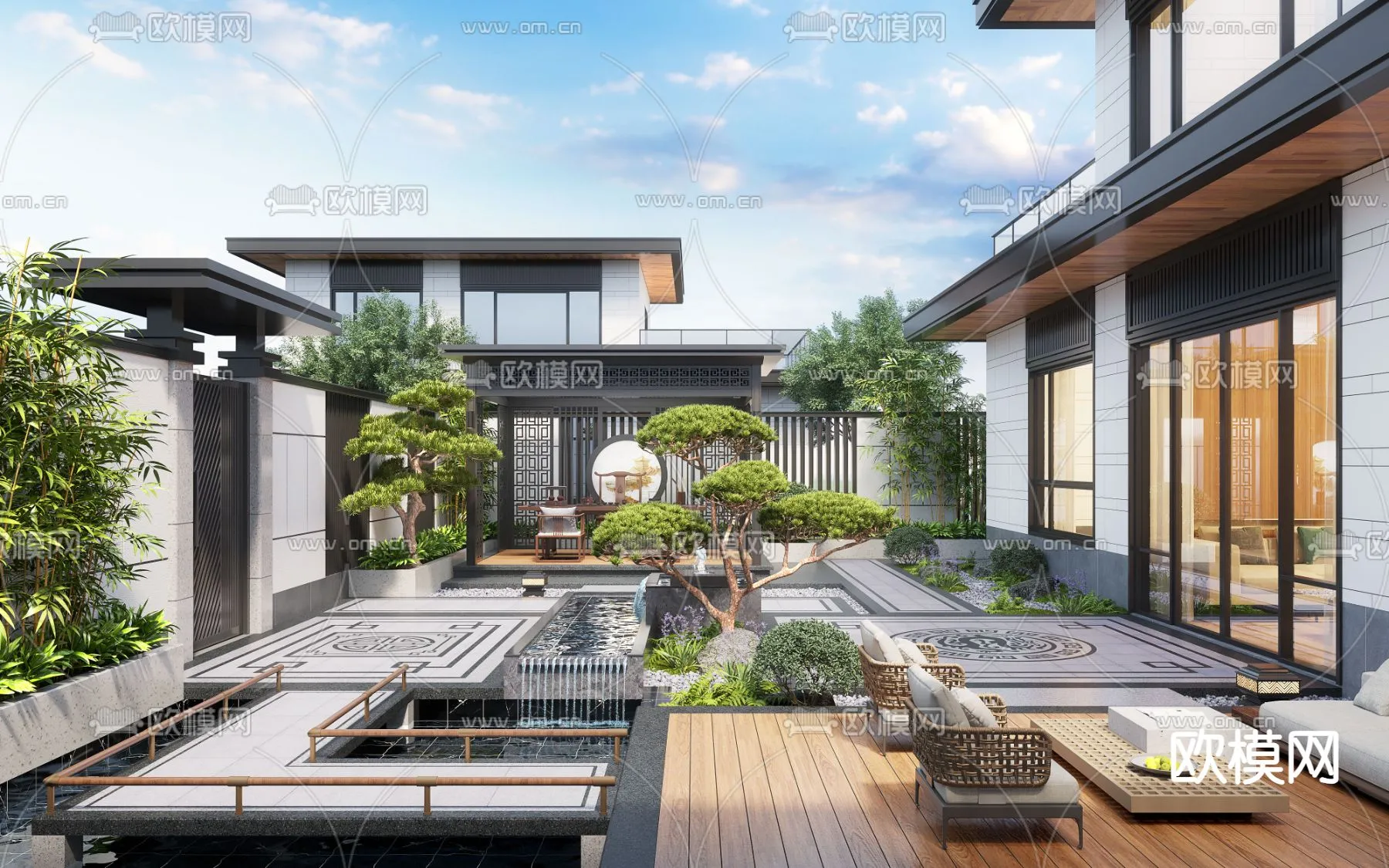 Garden - 3D Exterior Scene - 128