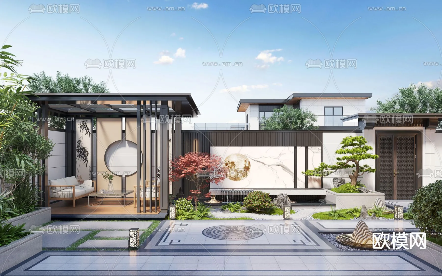 Garden - 3D Exterior Scene - 130