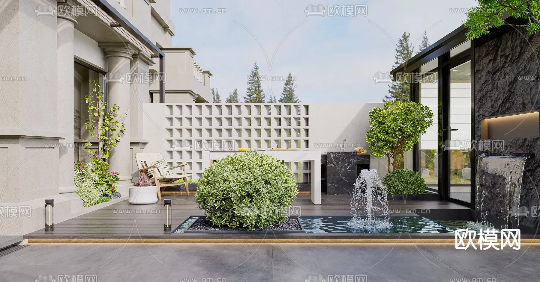 Garden - 3D Exterior Scene - 139
