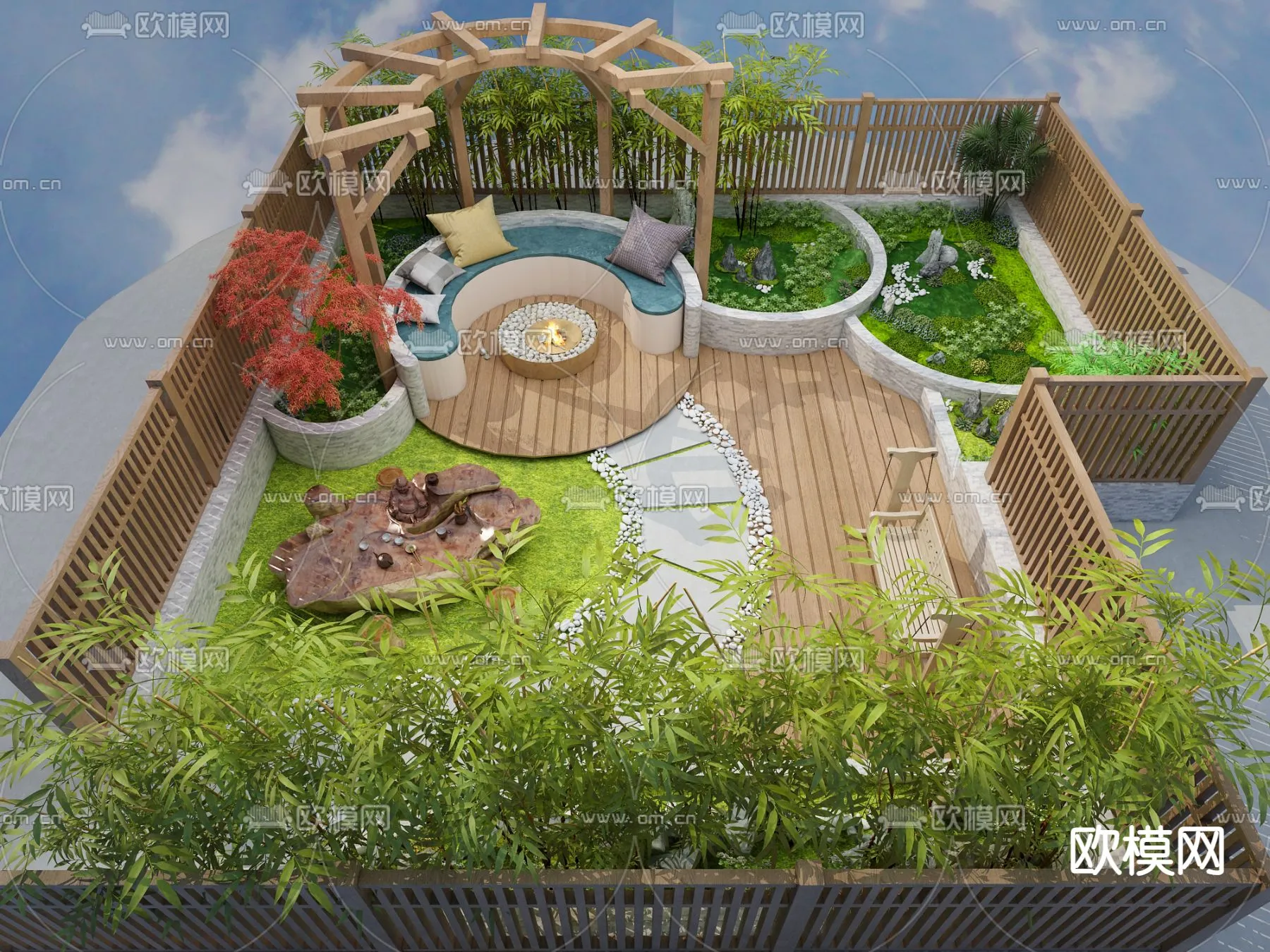 Garden - 3D Exterior Scene - 140
