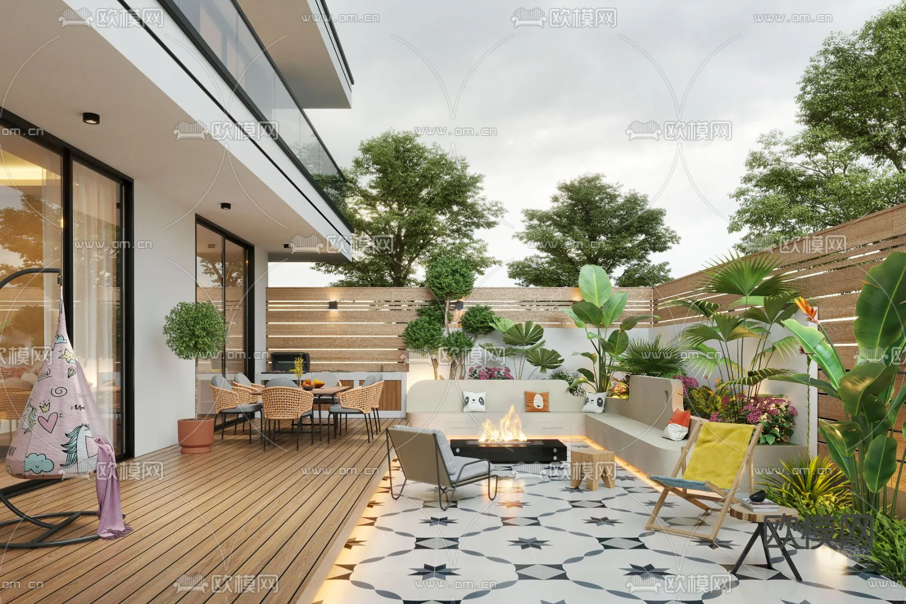 Garden - 3D Exterior Scene - 144