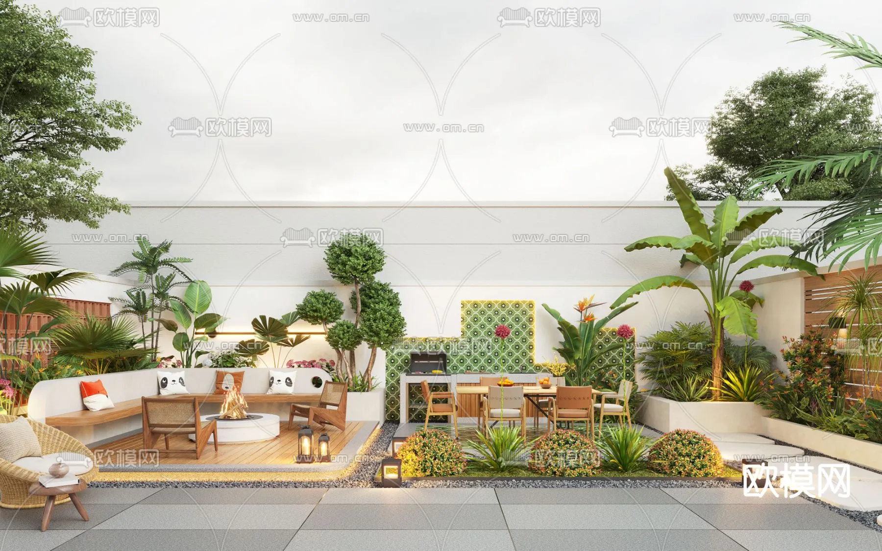 Garden - 3D Exterior Scene - 145