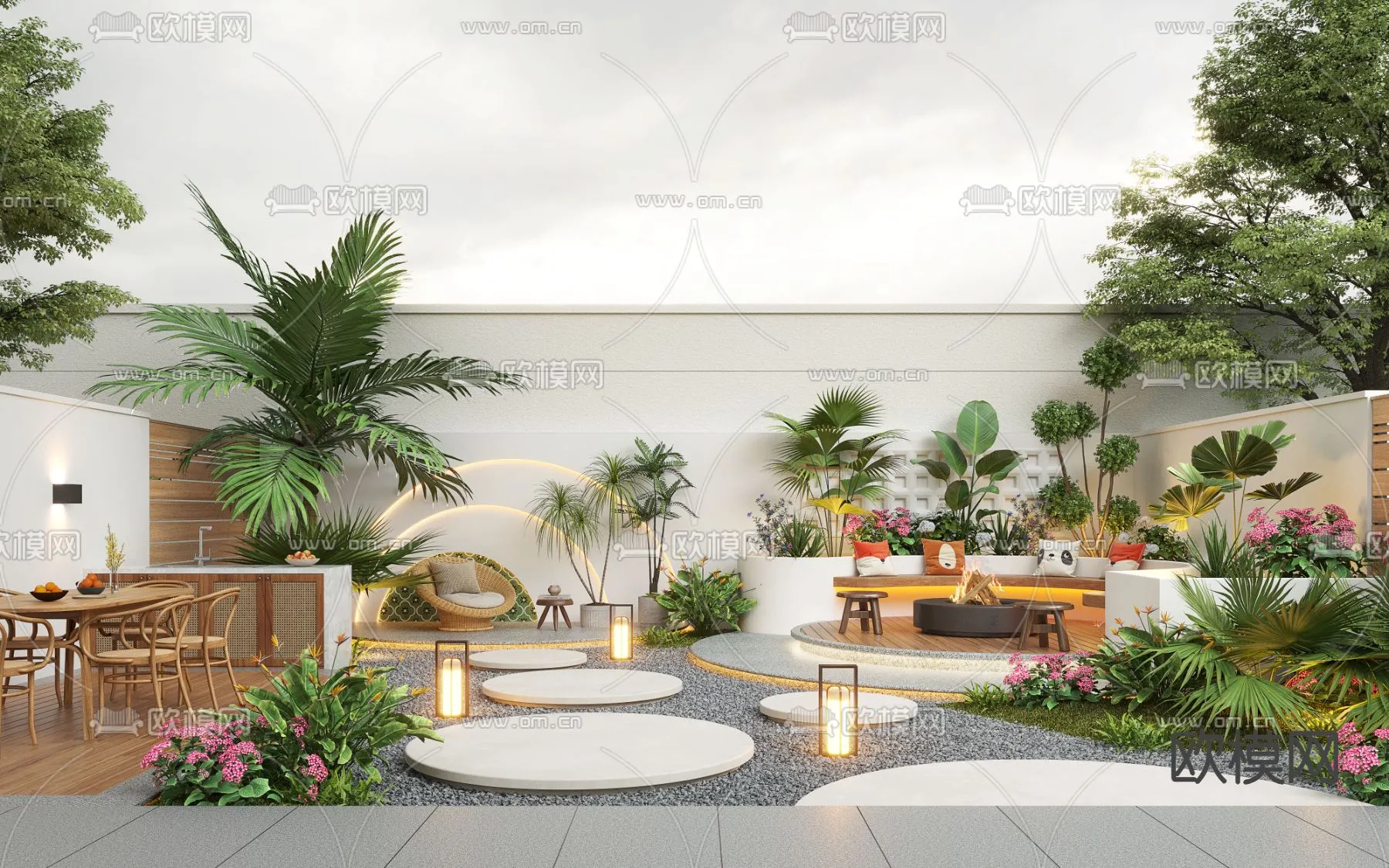 Garden - 3D Exterior Scene - 146