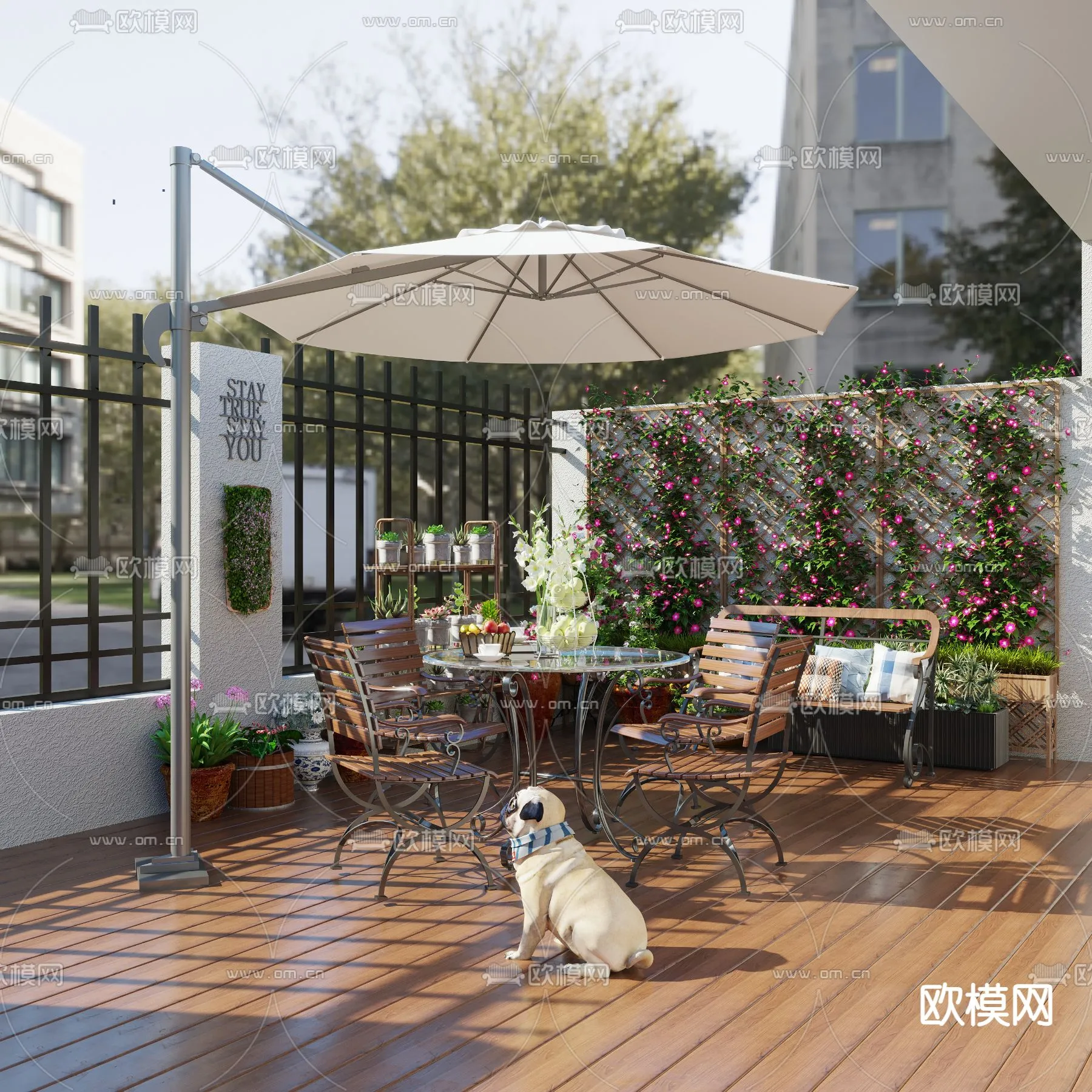 Garden - 3D Exterior Scene - 147