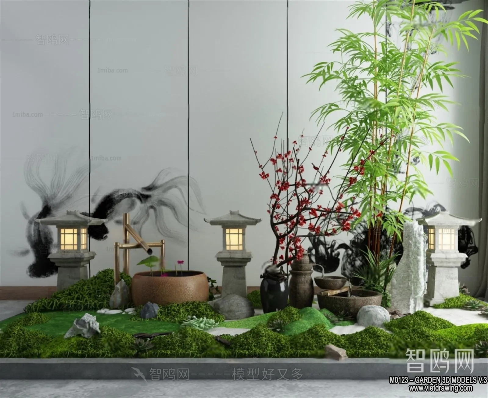Garden 3D Models - Architecture Decor 3D - 007