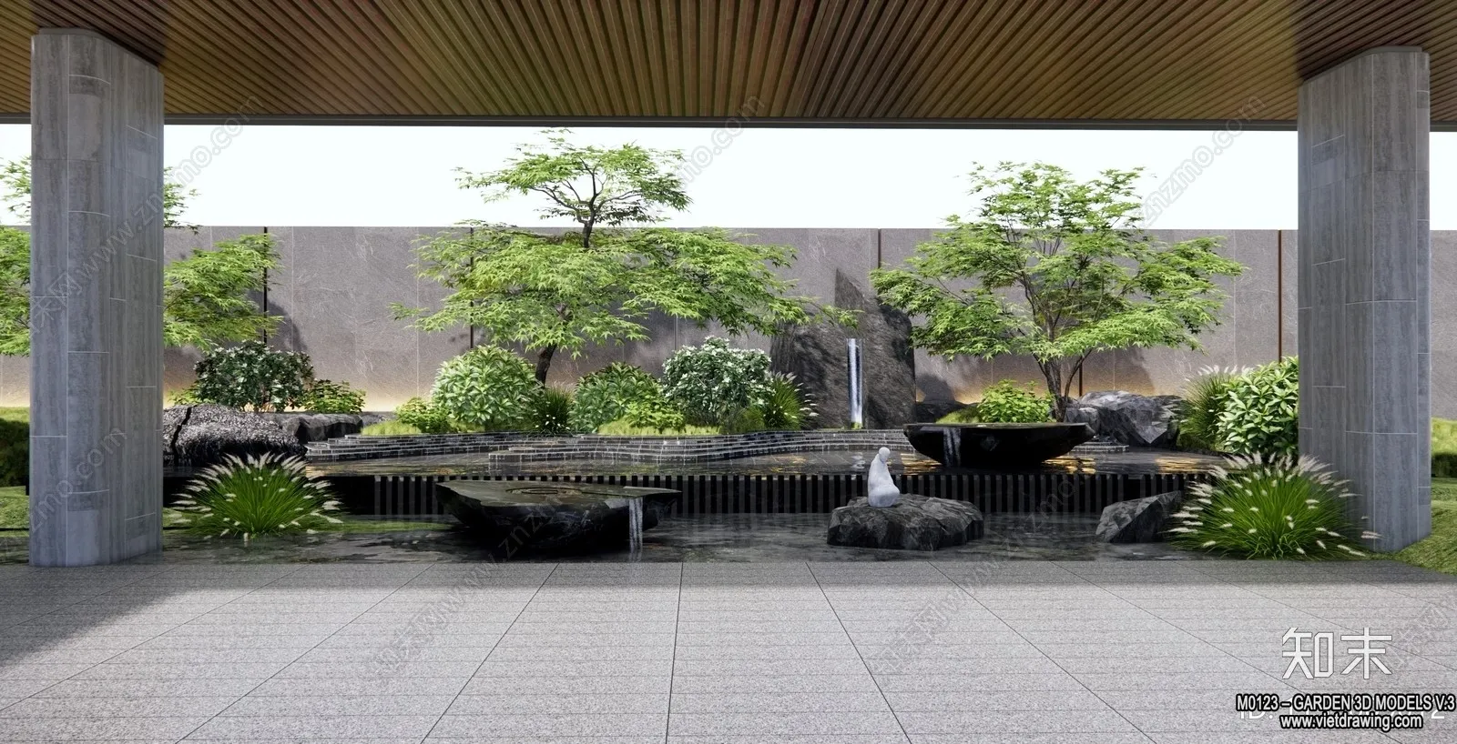 Garden 3D Models - Architecture Decor 3D - 010