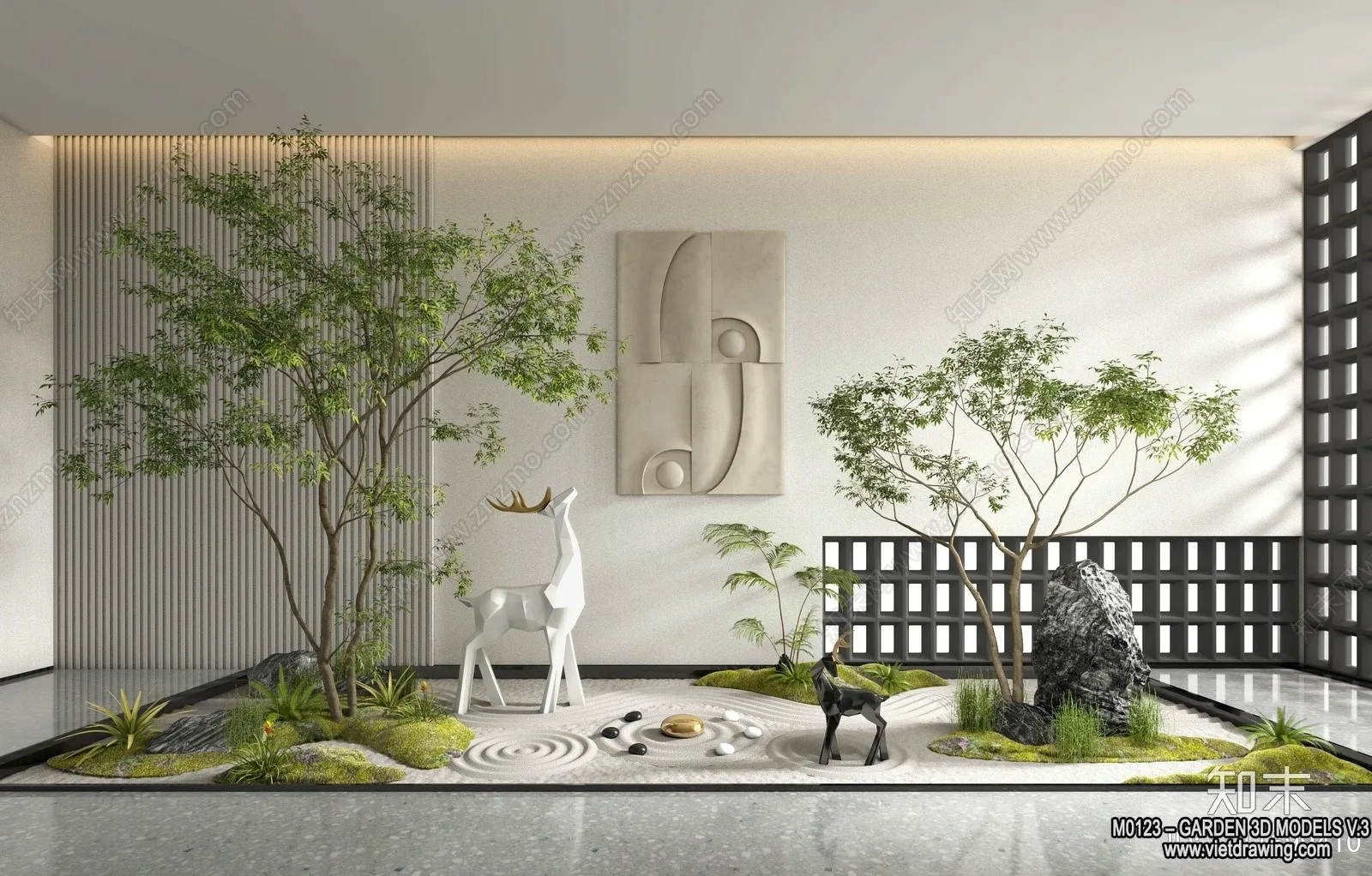 Garden 3D Models - Architecture Decor 3D - 015