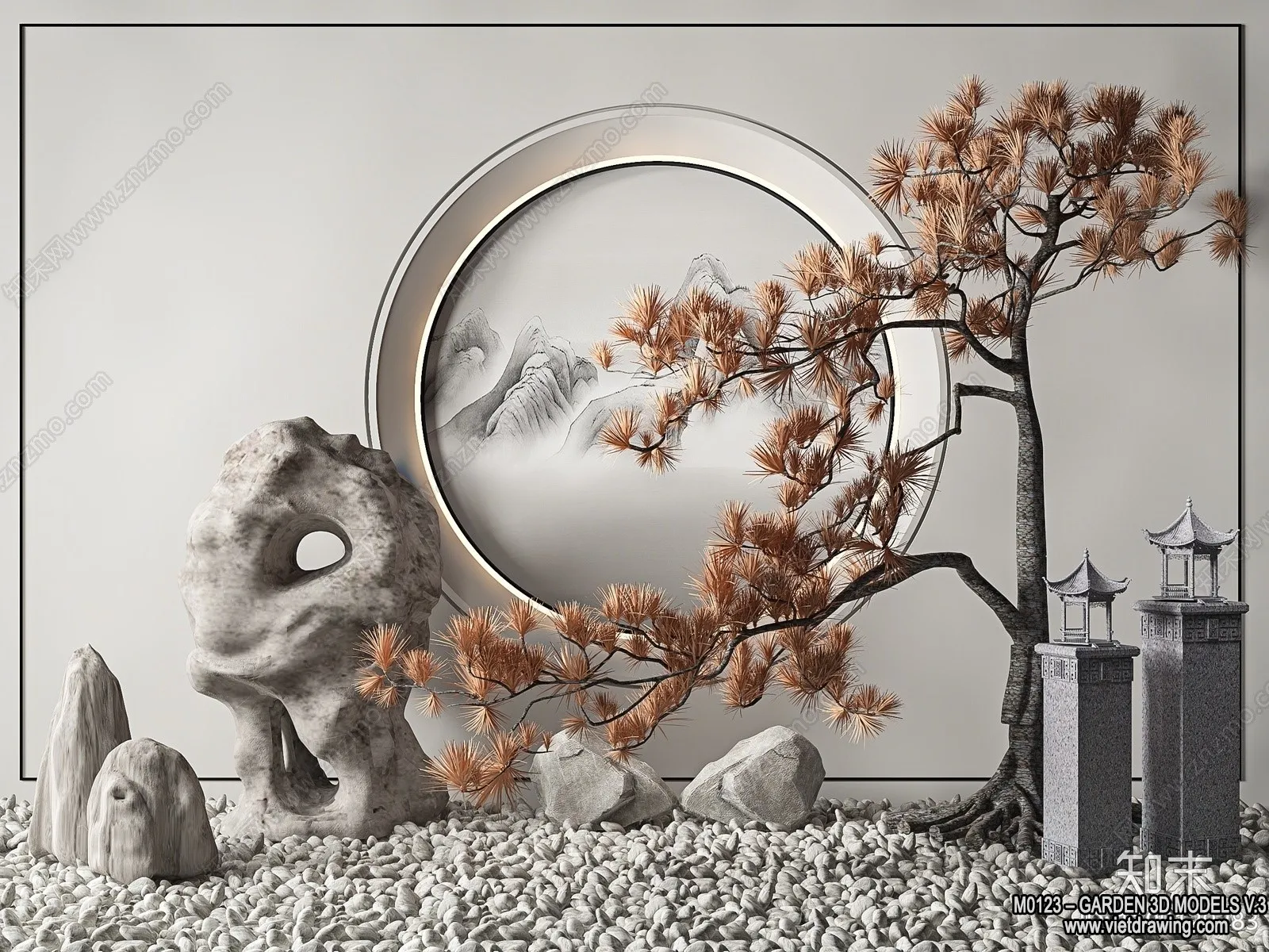 Garden 3D Models - Architecture Decor 3D - 025