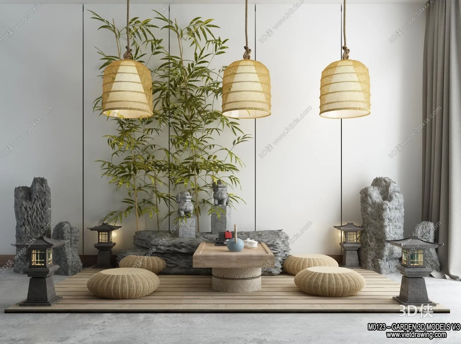 Garden 3D Models - Architecture Decor 3D - 028