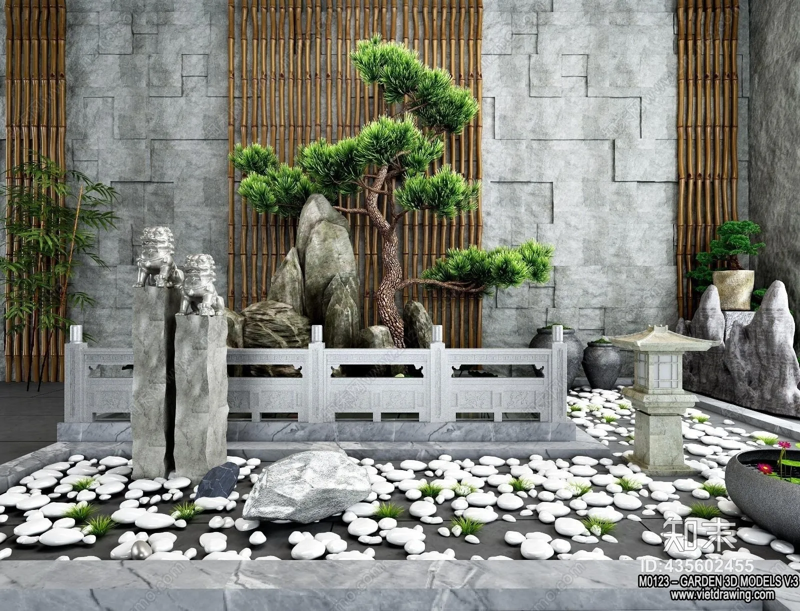 Garden 3D Models - Architecture Decor 3D - 029