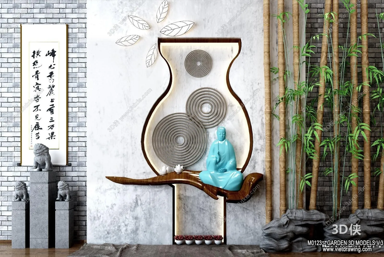 Garden 3D Models - Architecture Decor 3D - 030